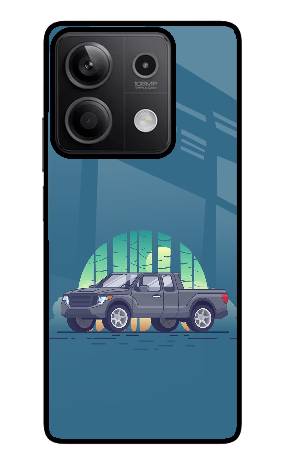 Retro Garage Vibe Redmi Note 13 5G Glass Case - Retro Garage Vibe Redmi Note 13 5G Glass Case Retro Garage Vibe Redmi Note 13 5G Glass Case