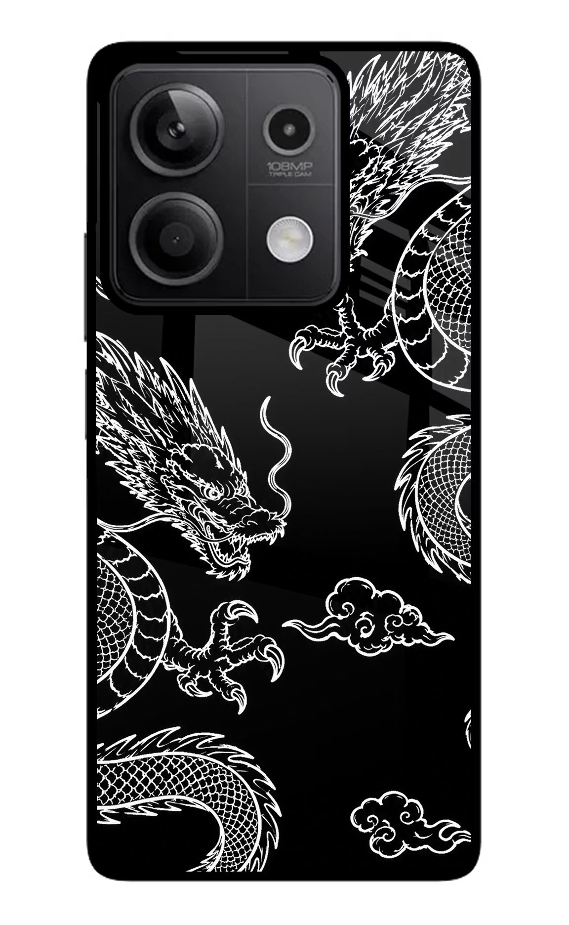 Twin Dragons Redmi Note 13 5G Glass Case - Twin Dragons Redmi Note 13 5G Glass Case Twin Dragons Redmi Note 13 5G Glass Case