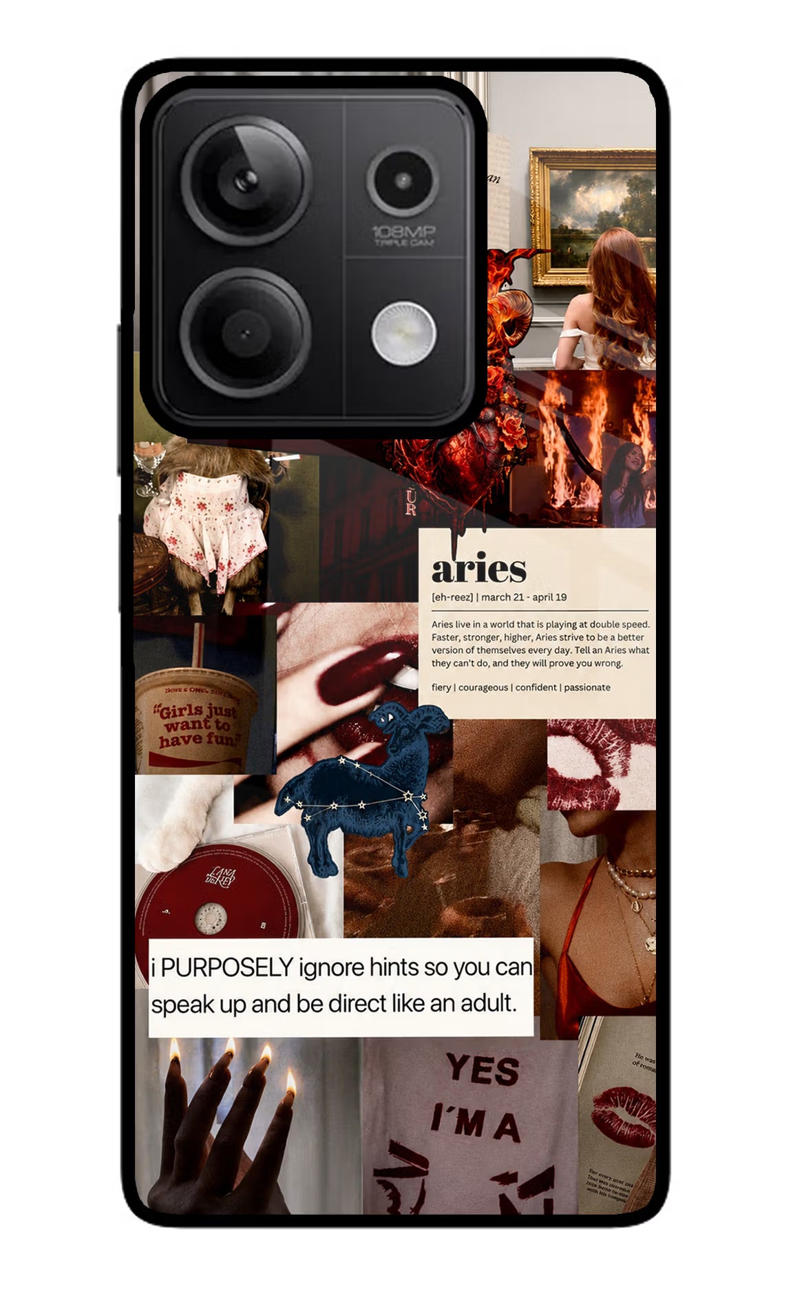Zodiac Aries Redmi Note 13 5G Glass Case - Zodiac Aries Redmi Note 13 5G Glass Case Zodiac Aries Redmi Note 13 5G Glass Case