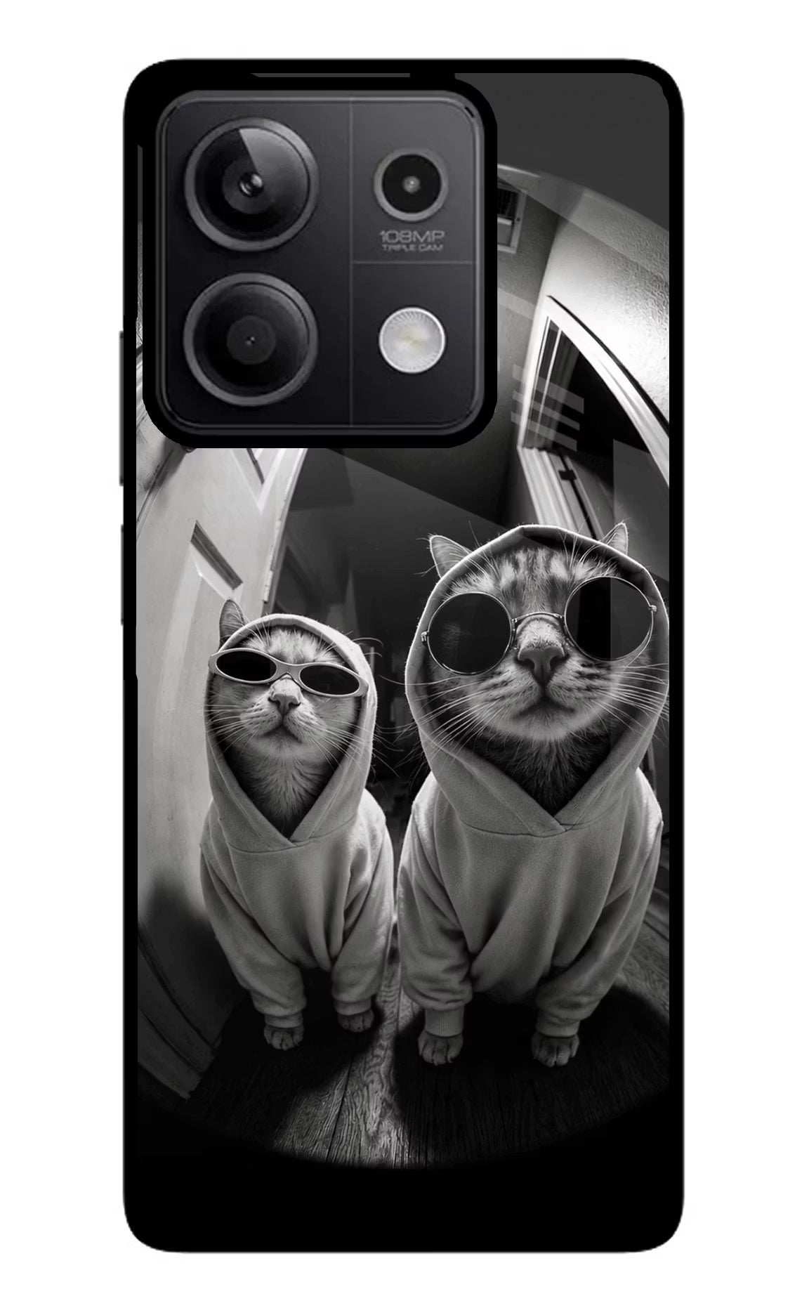 Hood Cats Redmi Note 13 5G Glass Case - Hood Cats Redmi Note 13 5G Glass Case Hood Cats Redmi Note 13 5G Glass Case