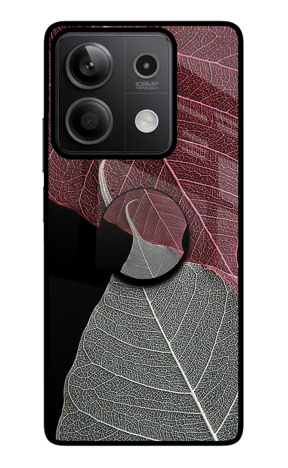 Leaf Pattern Redmi Note 13 5G Glass Case - Leaf Pattern Redmi Note 13 5G Glass Case Leaf Pattern Redmi Note 13 5G Glass Case