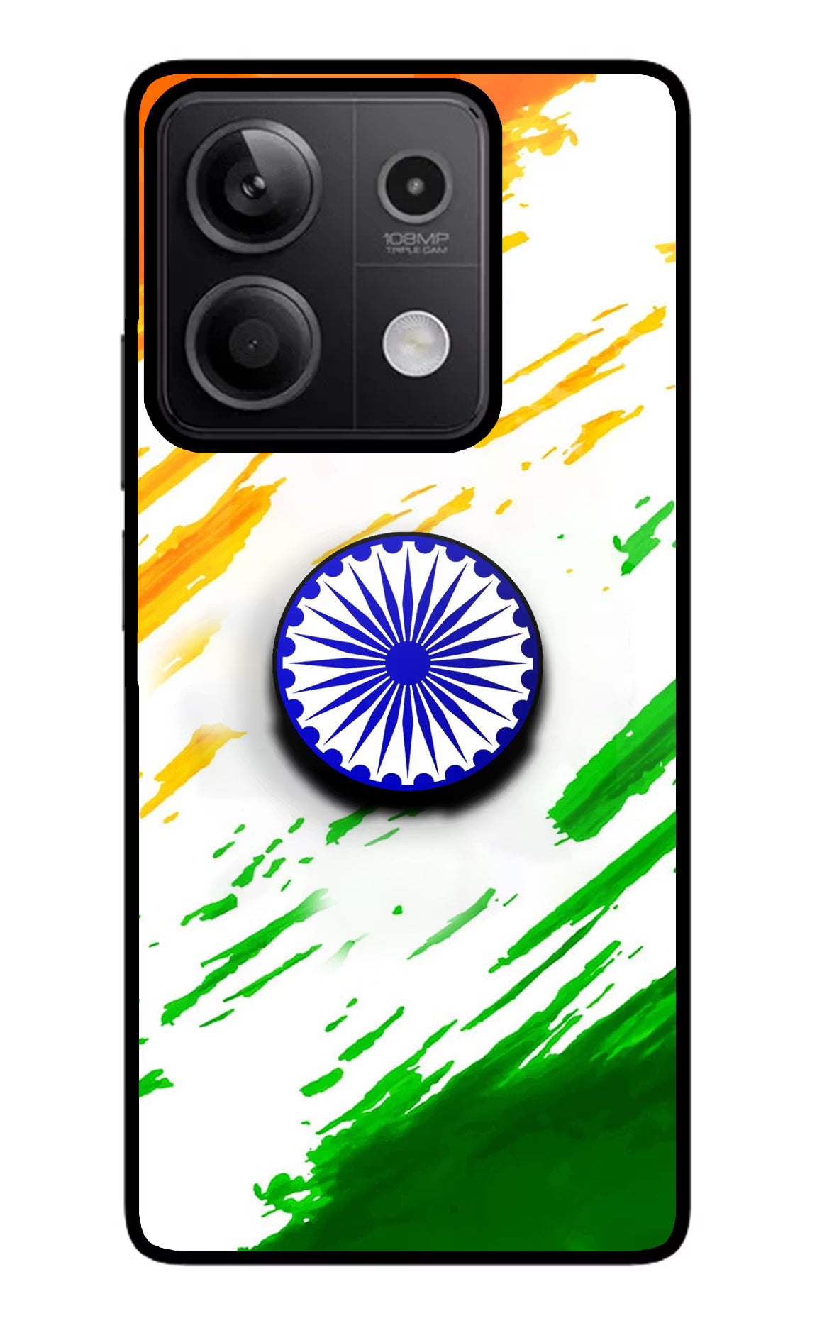 Indian Flag Ashoka Chakra Redmi Note 13 5G Glass Case - Indian Flag Ashoka Chakra Redmi Note 13 5G Glass Case Indian Flag Ashoka Chakra Redmi Note 13 5G Glass Case