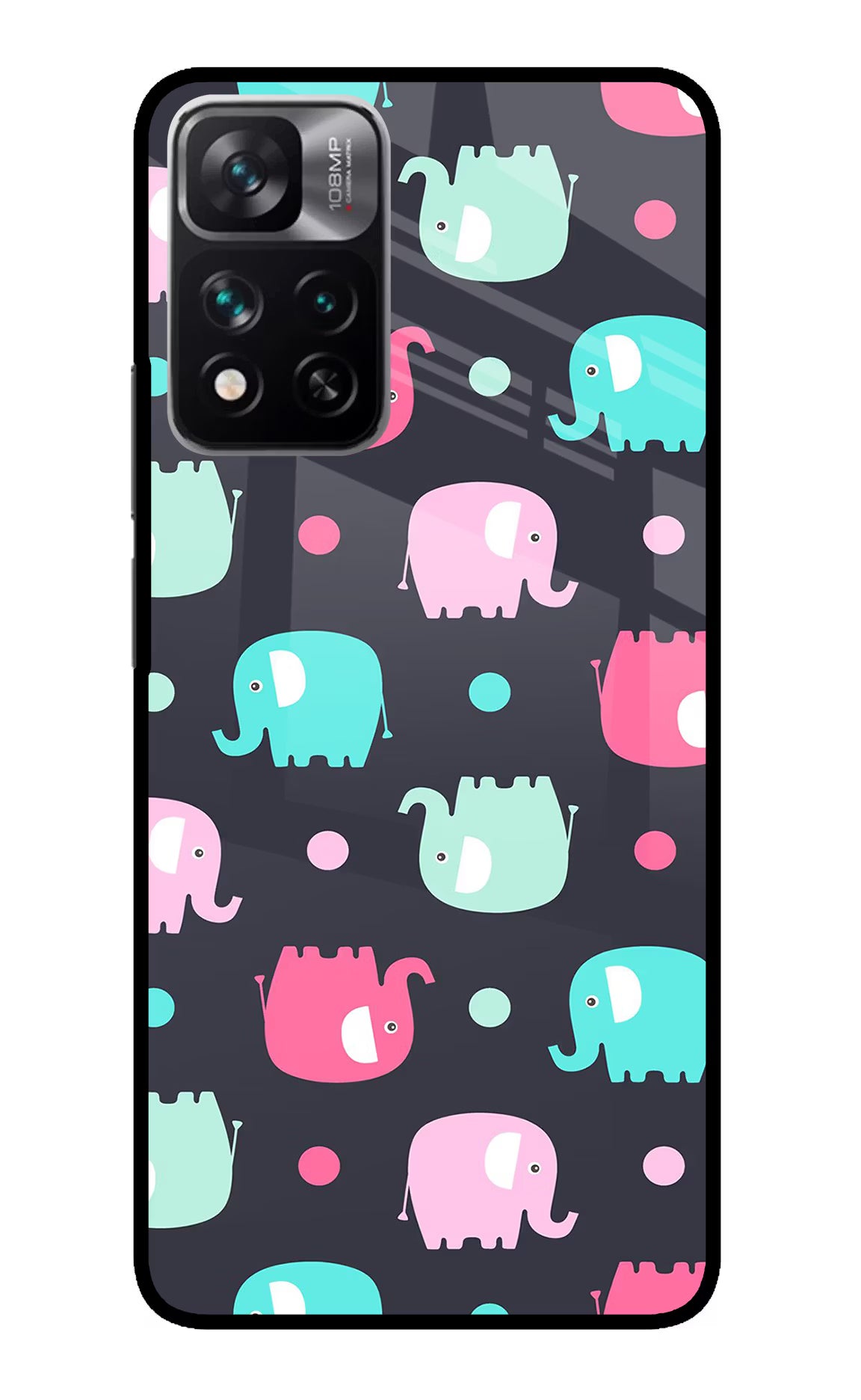 Elephants Redmi Note 13 Pro 5G Glass Case - Elephants Redmi Note 13 Pro 5G Glass Case Elephants Redmi Note 13 Pro 5G Glass Case