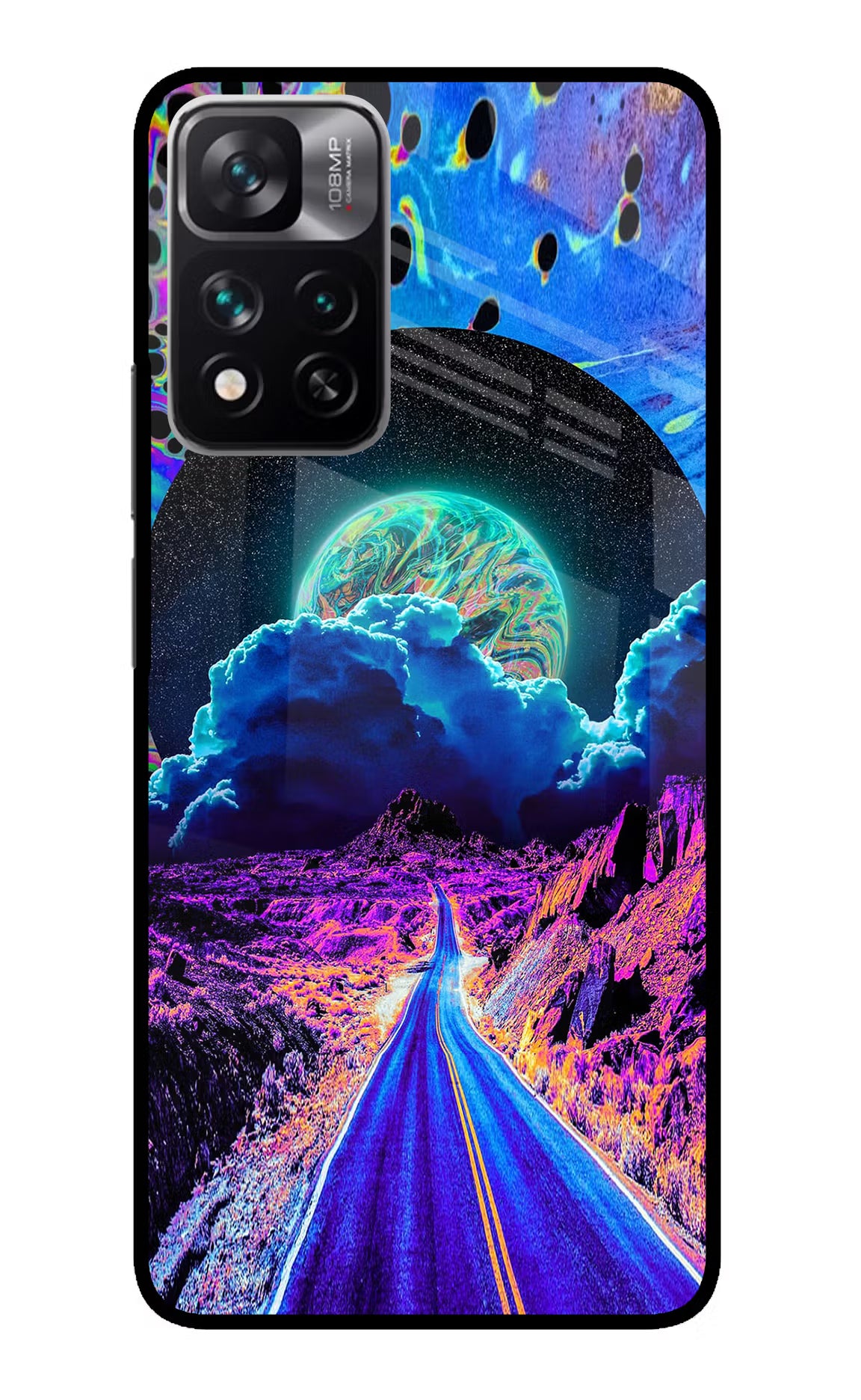 Psychedelic Painting Redmi Note 13 Pro 5G Glass Case - Psychedelic Painting Redmi Note 13 Pro 5G Glass Case Psychedelic Painting Redmi Note 13 Pro 5G Glass Case