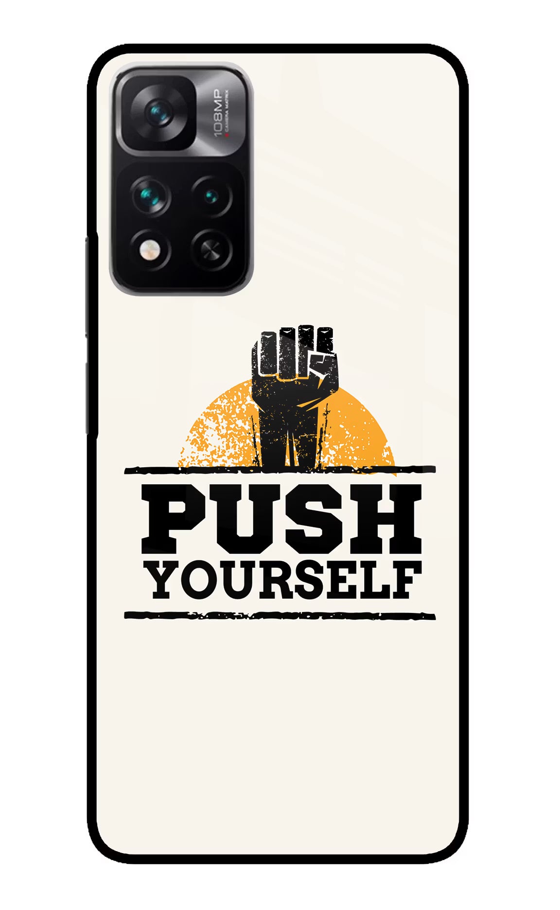Push Yourself Redmi Note 13 Pro 5G Glass Case - Push Yourself Redmi Note 13 Pro 5G Glass Case Push Yourself Redmi Note 13 Pro 5G Glass Case