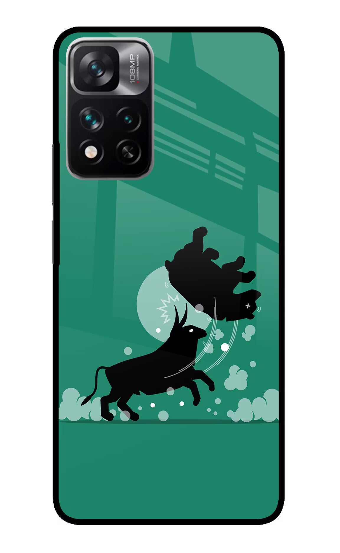 Bull Conqueror Redmi Note 13 Pro 5G Glass Case - Bull Conqueror Redmi Note 13 Pro 5G Glass Case Bull Conqueror Redmi Note 13 Pro 5G Glass Case