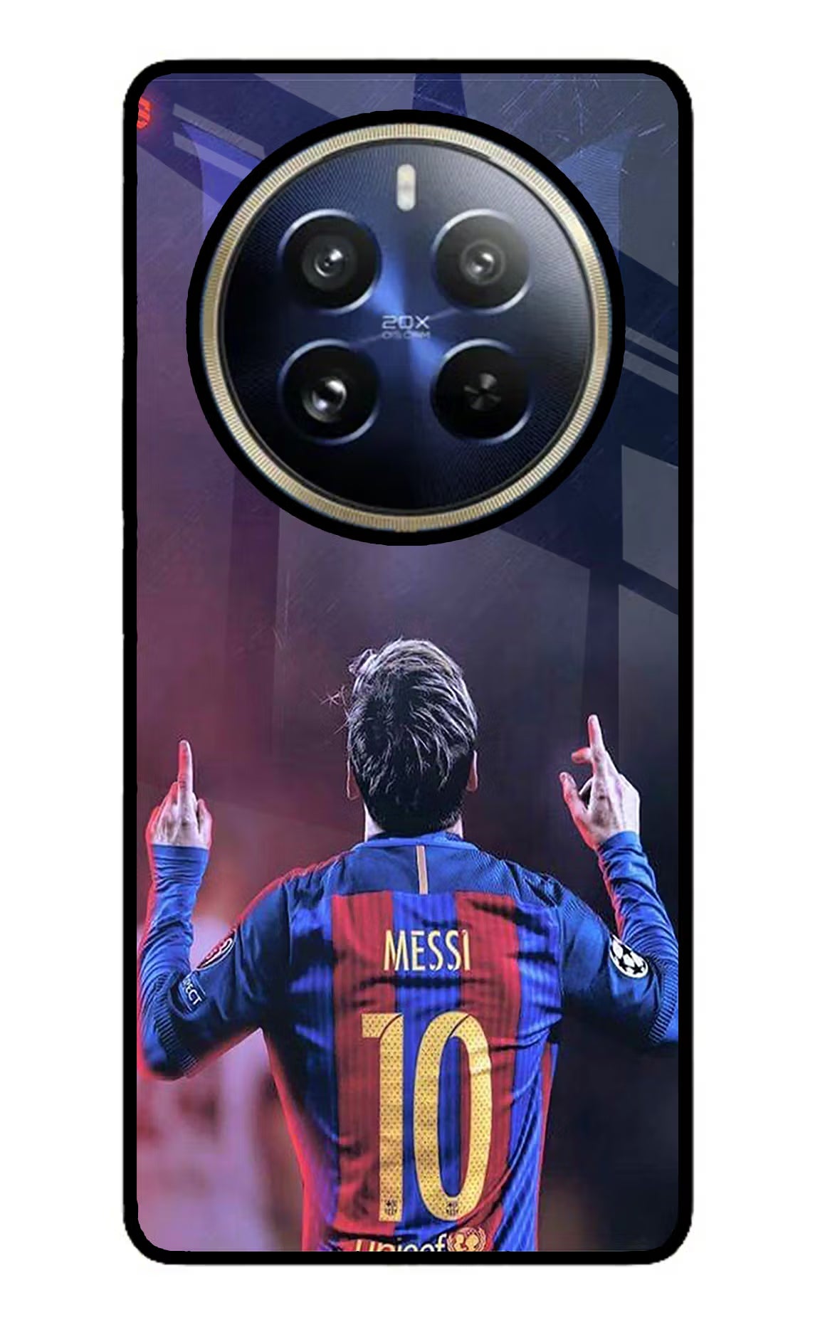 Messi Realme 12 Pro 5G/12 Pro+ 5G Glass Case - Messi Realme 12 Pro 5G/12 Pro+ 5G Glass Case Messi Realme 12 Pro 5G/12 Pro+ 5G Glass Case