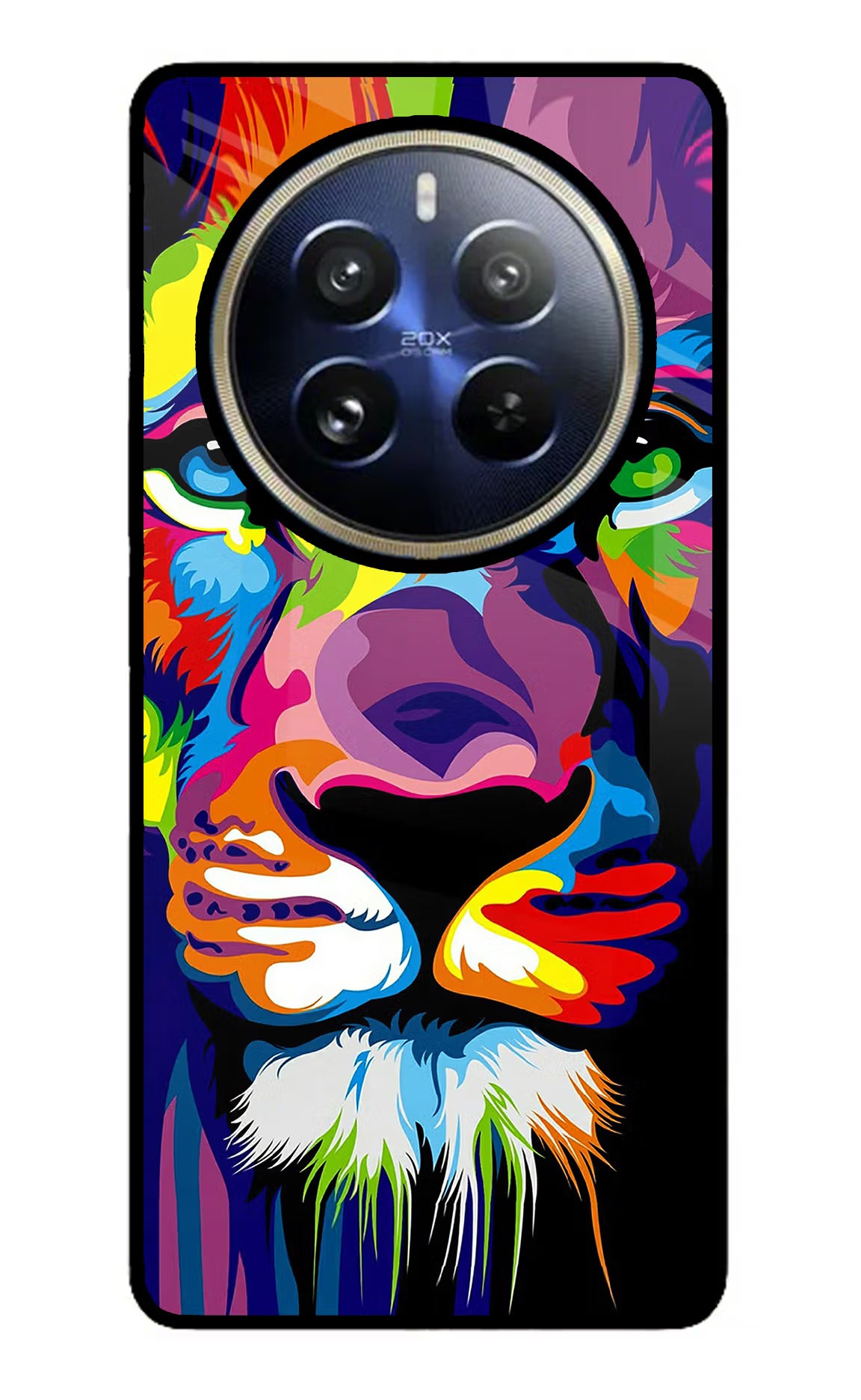 Lion Realme 12 Pro 5G/12 Pro+ 5G Glass Case - Lion Realme 12 Pro 5G/12 Pro+ 5G Glass Case Lion Realme 12 Pro 5G/12 Pro+ 5G Glass Case