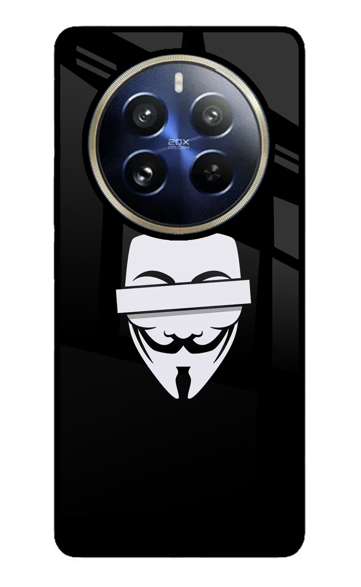 Anonymous Face Realme 12 Pro 5G/12 Pro+ 5G Glass Case - Anonymous Face Realme 12 Pro 5G/12 Pro+ 5G Glass Case Anonymous Face Realme 12 Pro 5G/12 Pro+ 5G Glass Case