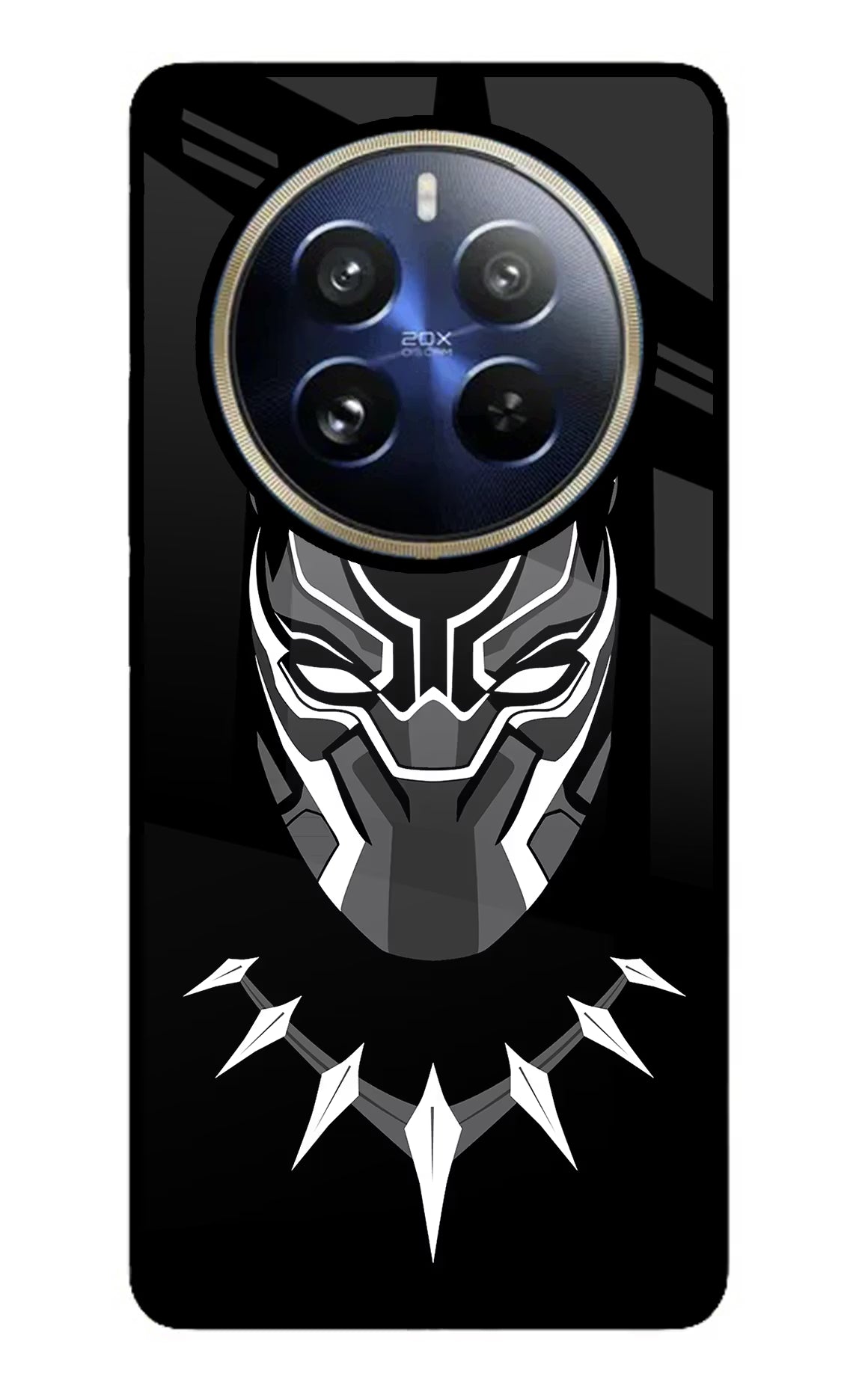 Black Panther Realme 12 Pro 5G/12 Pro+ 5G Glass Case - Black Panther Realme 12 Pro 5G/12 Pro+ 5G Glass Case Black Panther Realme 12 Pro 5G/12 Pro+ 5G Glass Case