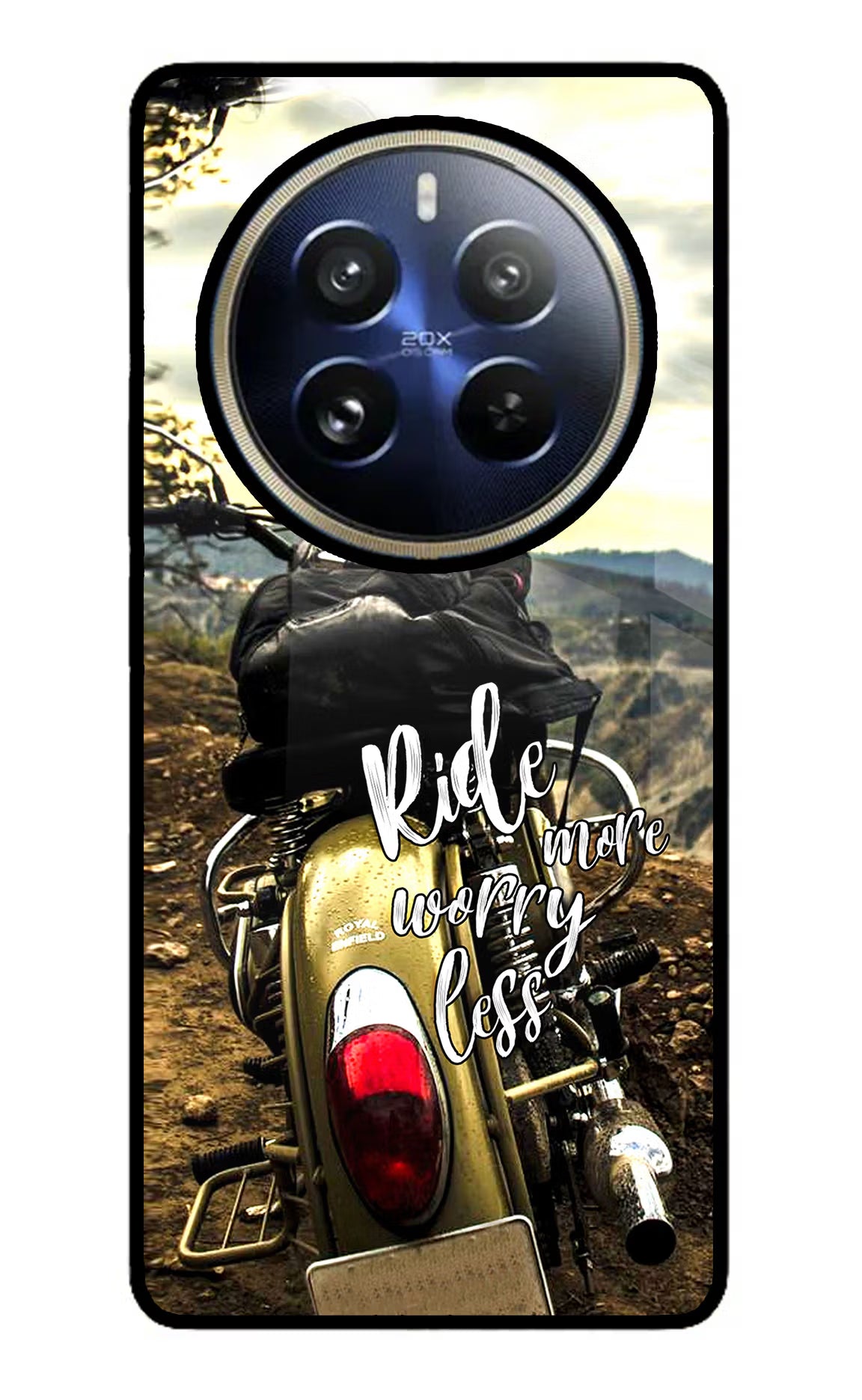 Ride More Worry Less Realme 12 Pro 5G/12 Pro+ 5G Glass Case - Ride More Worry Less Realme 12 Pro 5G/12 Pro+ 5G Glass Case Ride More Worry Less Realme 12 Pro 5G/12 Pro+ 5G Glass Case