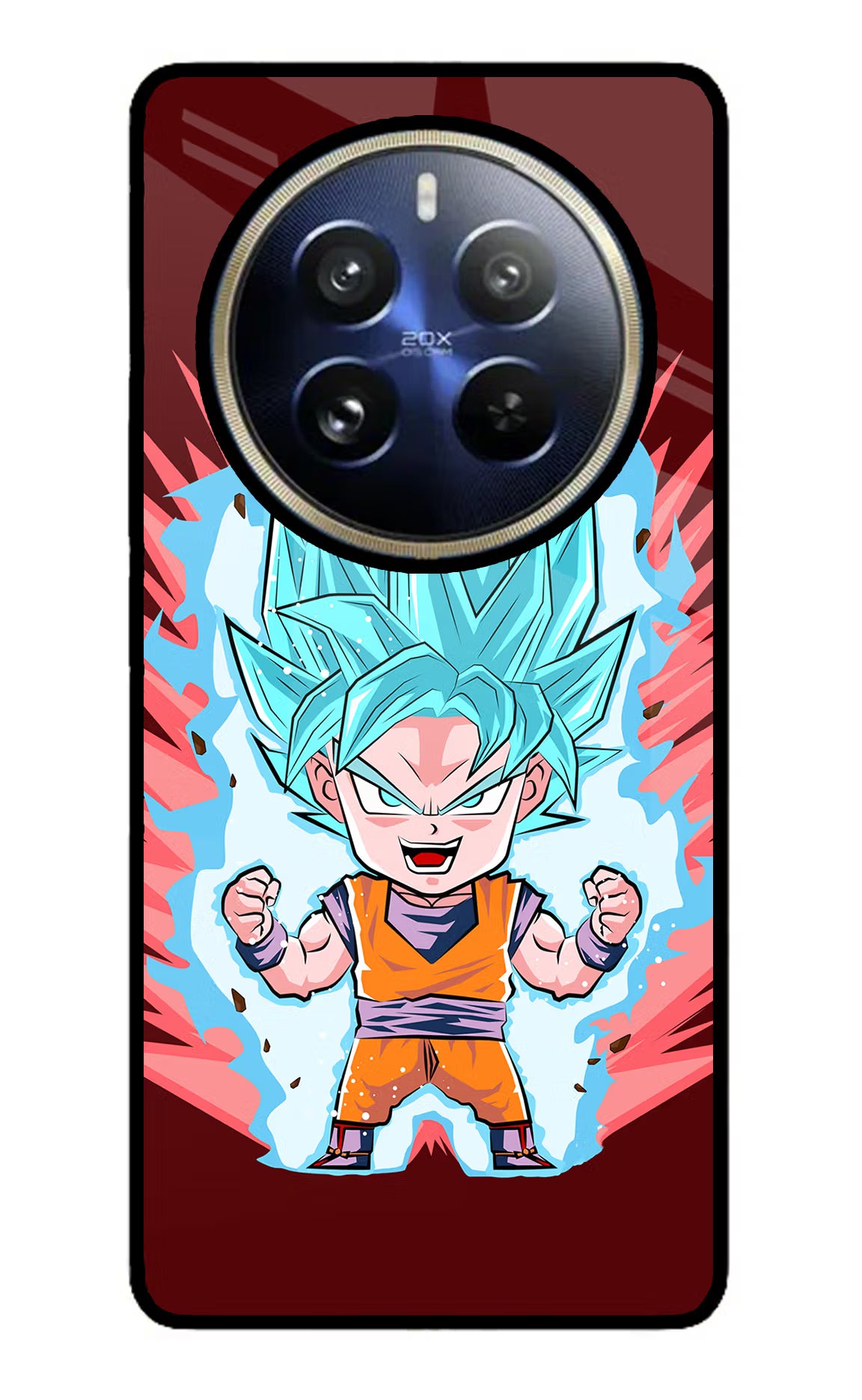 Goku Little Realme 12 Pro 5G/12 Pro+ 5G Glass Case - Goku Little Realme 12 Pro 5G/12 Pro+ 5G Glass Case Goku Little Realme 12 Pro 5G/12 Pro+ 5G Glass Case