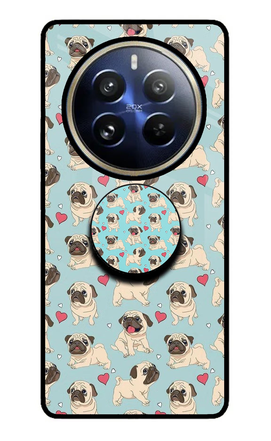 Pug Dog Realme 12 Pro 5G/12 Pro+ 5G Glass Case - Pug Dog Realme 12 Pro 5G/12 Pro+ 5G Glass Case Pug Dog Realme 12 Pro 5G/12 Pro+ 5G Glass Case