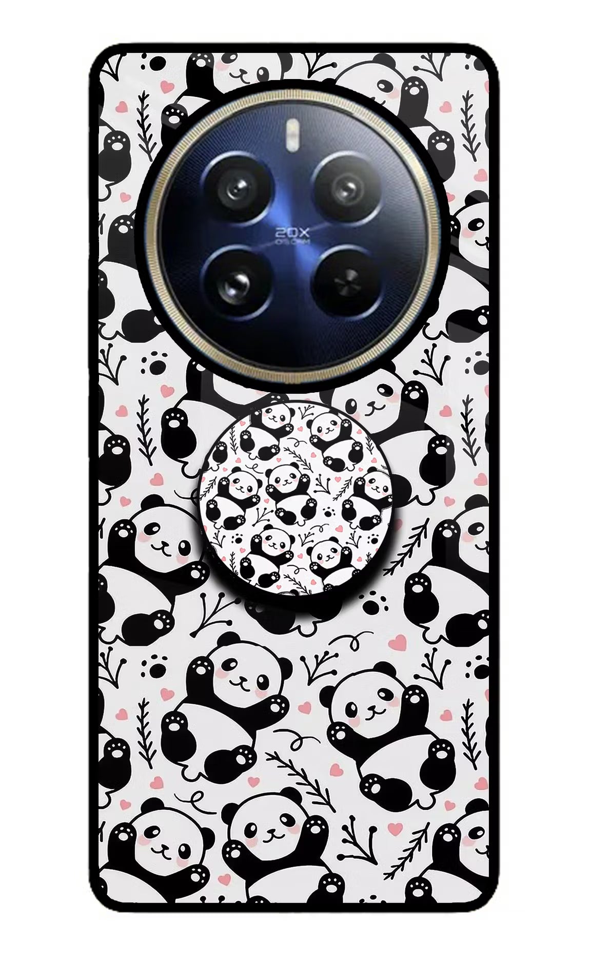 Cute Panda Realme 12 Pro 5G/12 Pro+ 5G Glass Case - Cute Panda Realme 12 Pro 5G/12 Pro+ 5G Glass Case Cute Panda Realme 12 Pro 5G/12 Pro+ 5G Glass Case