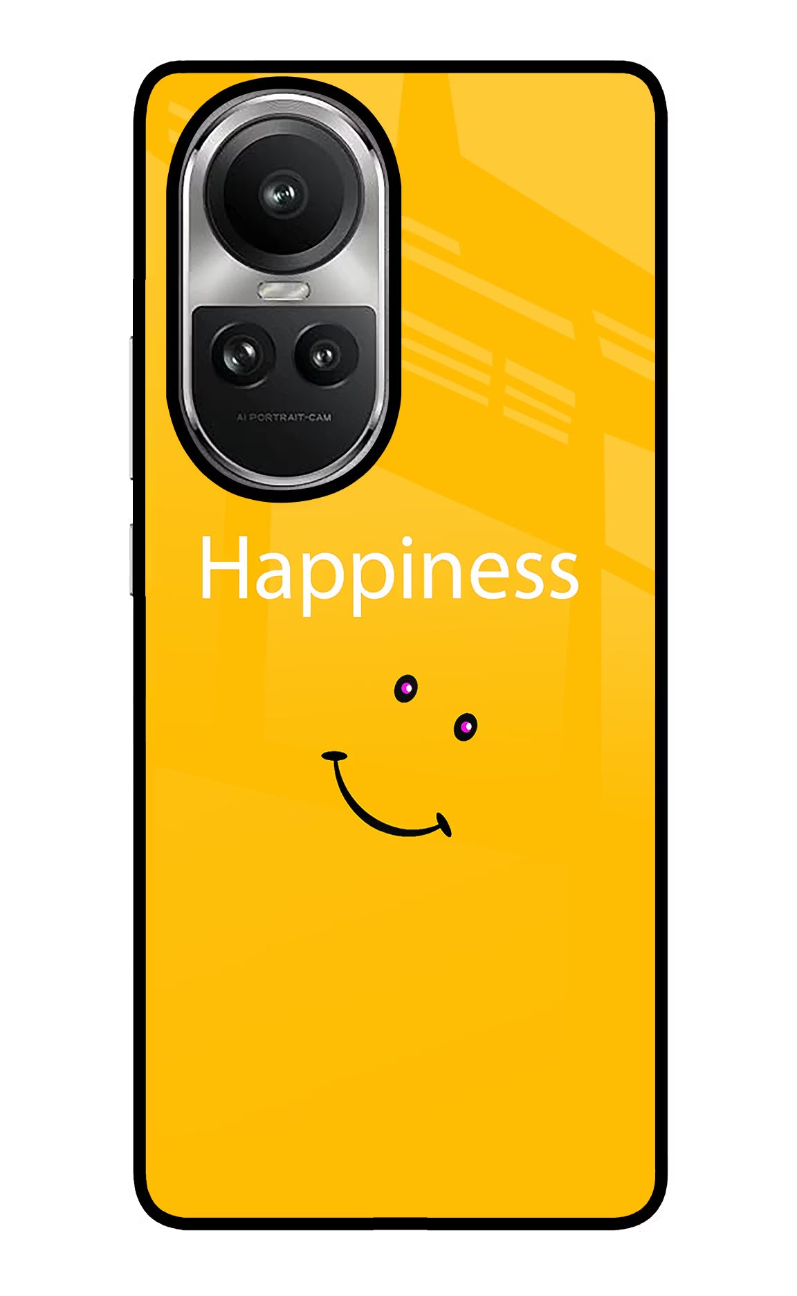 Happiness With Smiley Oppo Reno10 5G/10 Pro 5G Back Cover - Happiness With Smiley Oppo Reno10 5G/10 Pro 5G Glass Case Back Cover by Casekaro Happiness With Smiley Oppo Reno10 5G/10 Pro 5G Glass Case Back Cover by Casekaro