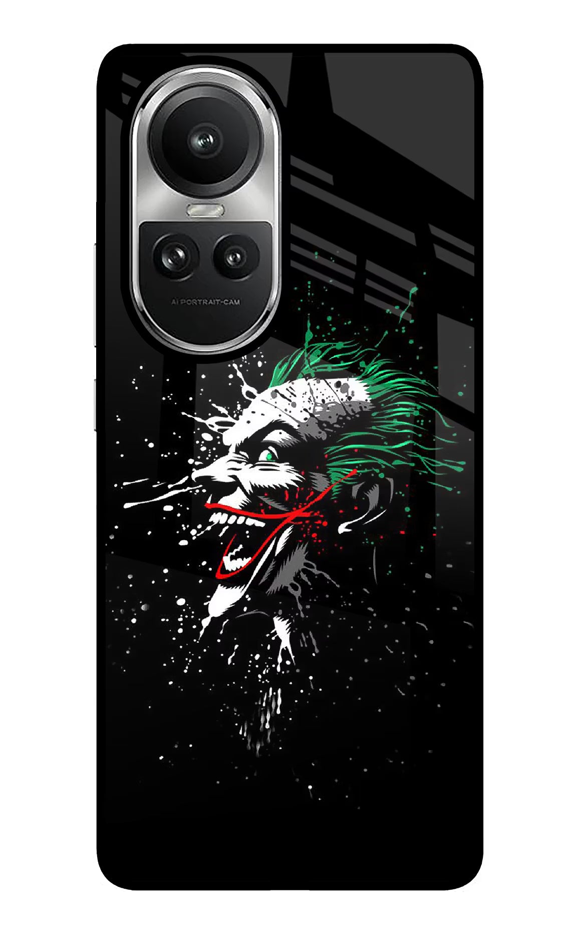 Joker Oppo Reno10 5G/10 Pro 5G Back Cover - Joker Oppo Reno10 5G/10 Pro 5G Glass Case Back Cover by Casekaro Joker Oppo Reno10 5G/10 Pro 5G Glass Case Back Cover by Casekaro