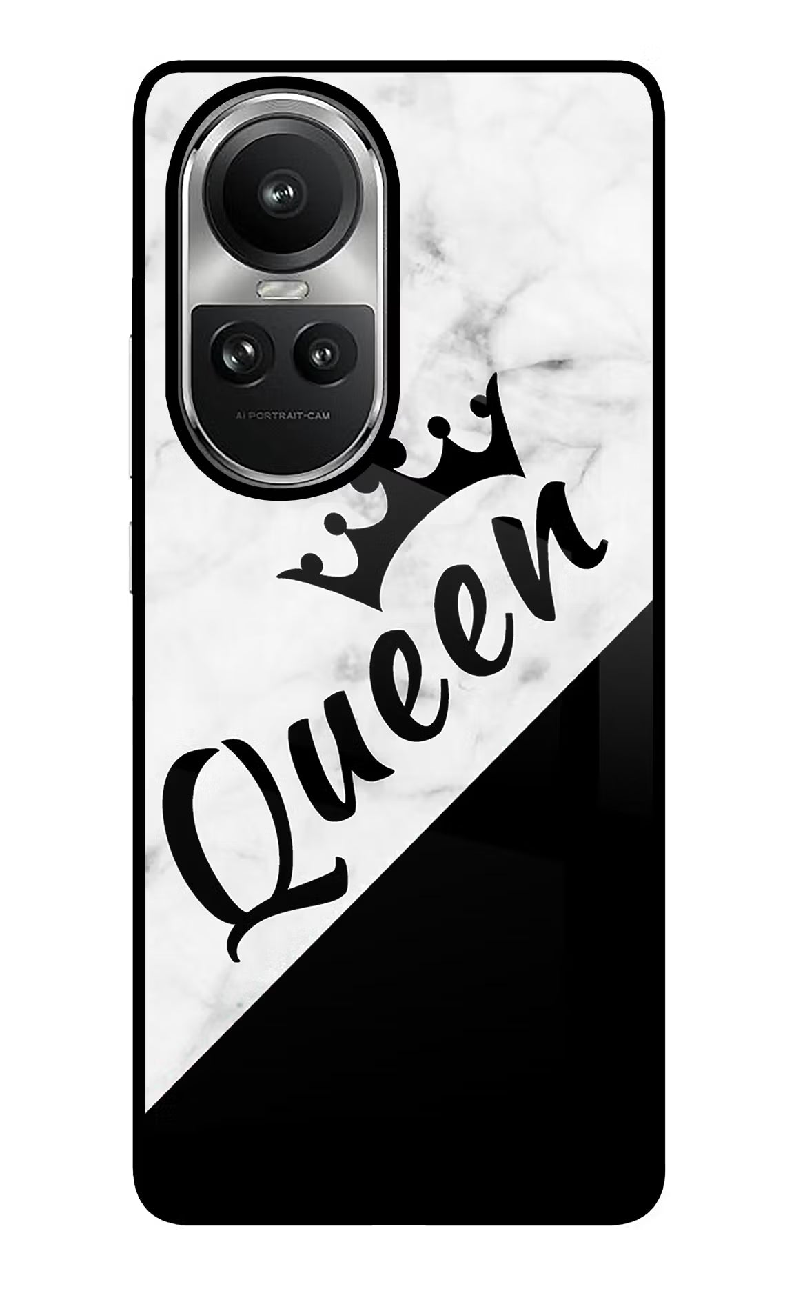Queen Oppo Reno10 5G/10 Pro 5G Glass Case - Queen Oppo Reno10 5G/10 Pro 5G Glass Case Queen Oppo Reno10 5G/10 Pro 5G Glass Case