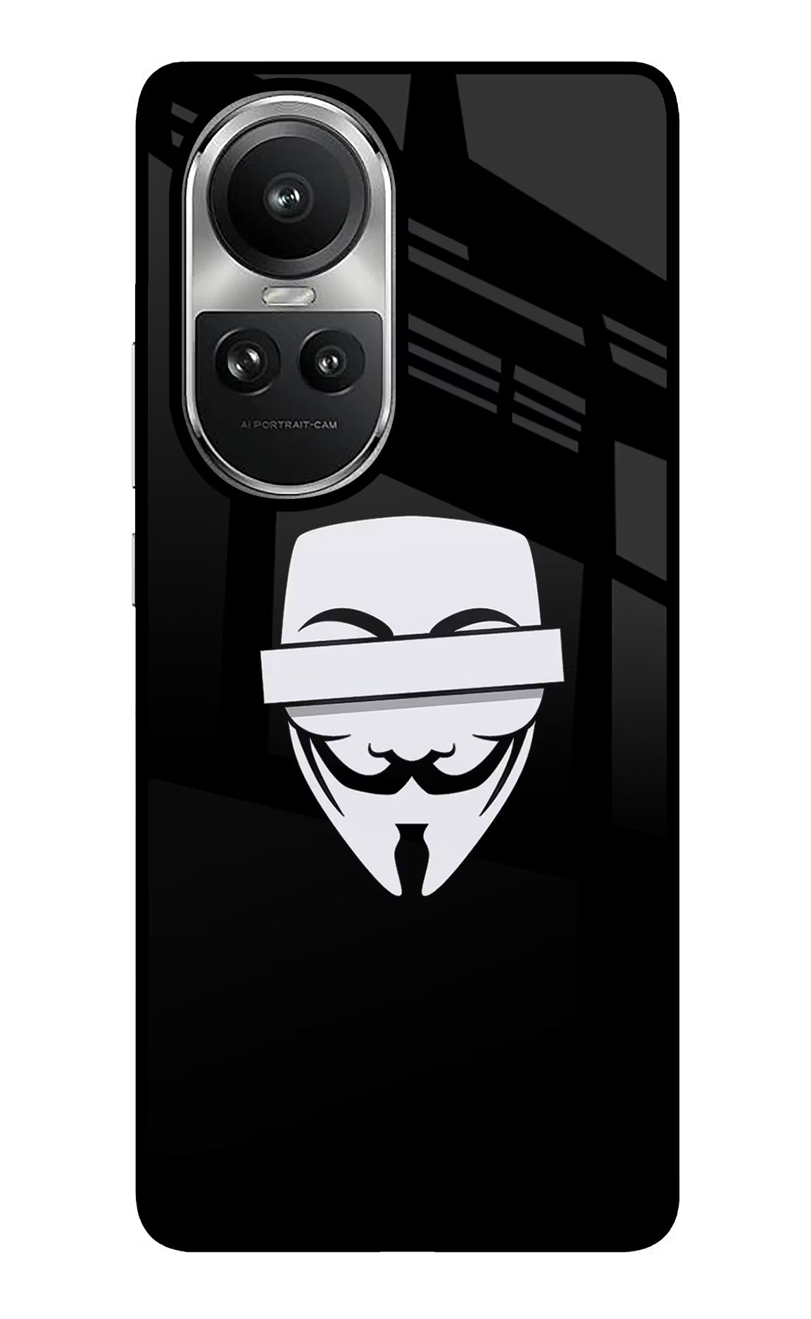 Anonymous Face Oppo Reno10 5G/10 Pro 5G Glass Case - Anonymous Face Oppo Reno10 5G/10 Pro 5G Glass Case Anonymous Face Oppo Reno10 5G/10 Pro 5G Glass Case