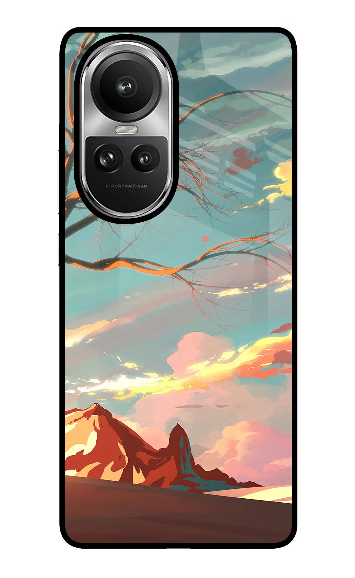Scenery Oppo Reno10 5G/10 Pro 5G Back Cover - Scenery Oppo Reno10 5G/10 Pro 5G Glass Case Back Cover by Casekaro Scenery Oppo Reno10 5G/10 Pro 5G Glass Case Back Cover by Casekaro