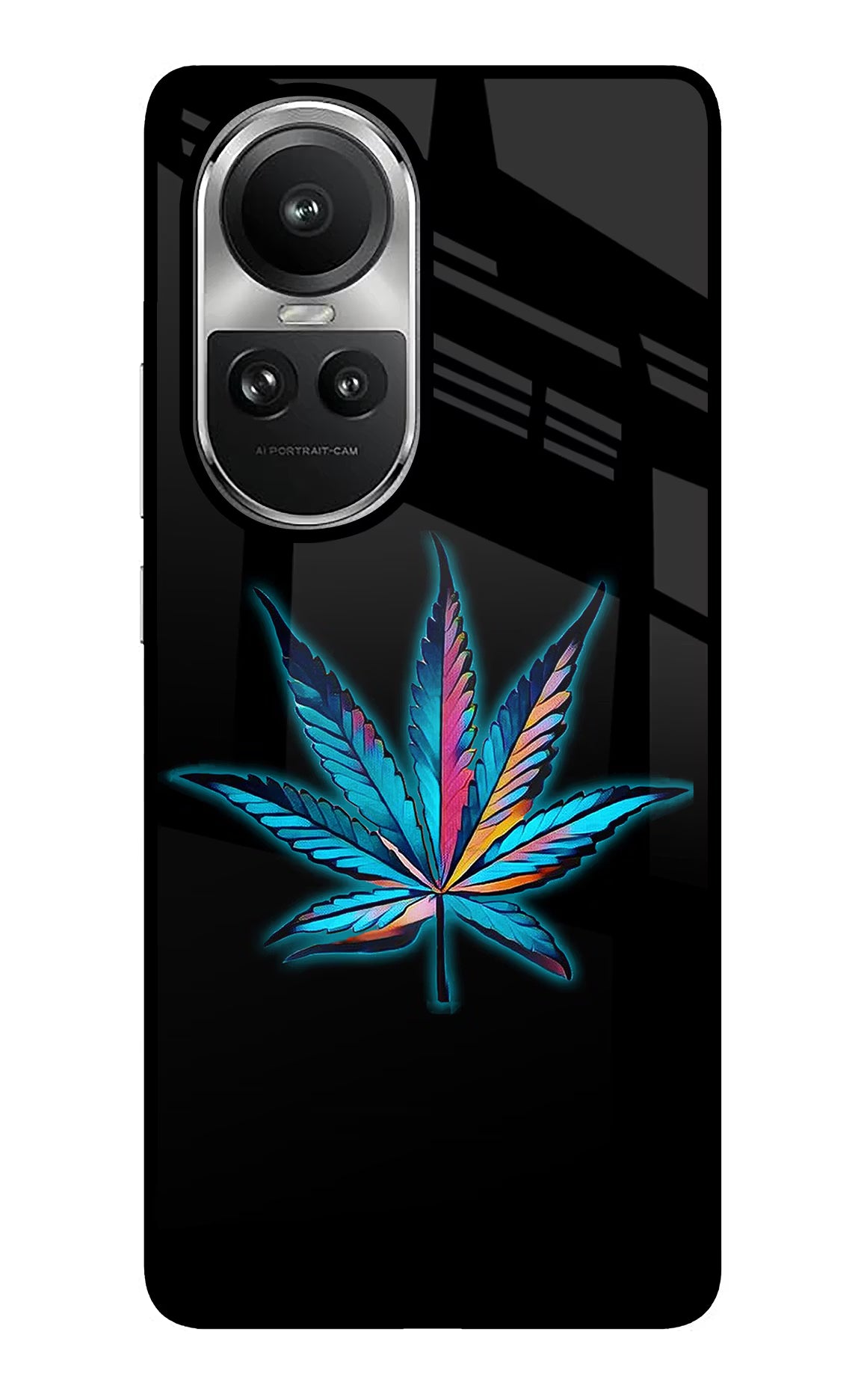 Weed Oppo Reno10 5G/10 Pro 5G Back Cover - Weed Oppo Reno10 5G/10 Pro 5G Glass Case Back Cover by Casekaro Weed Oppo Reno10 5G/10 Pro 5G Glass Case Back Cover by Casekaro