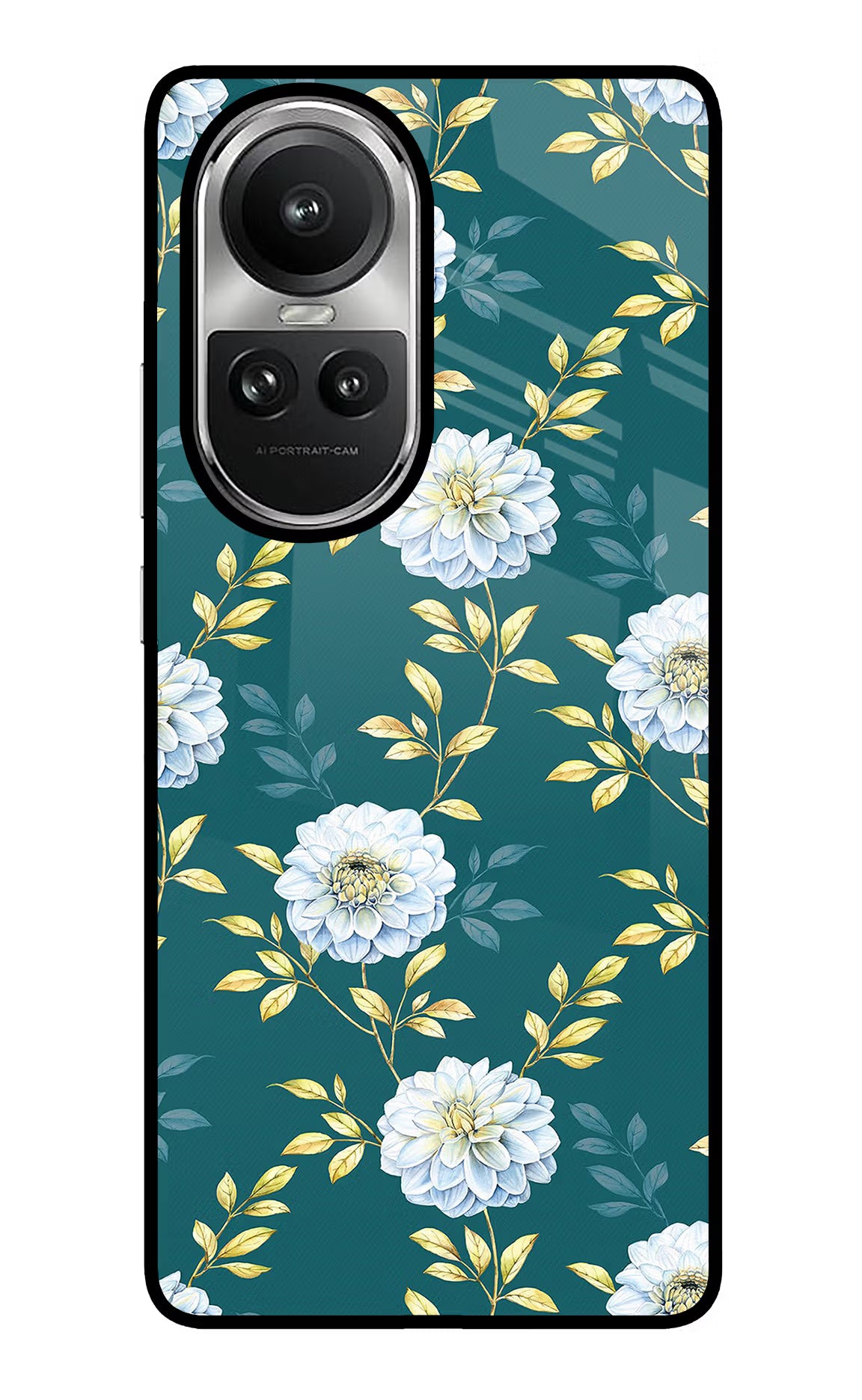 Flowers Oppo Reno10 5G/10 Pro 5G Glass Case - Flowers Oppo Reno10 5G/10 Pro 5G Glass Case Flowers Oppo Reno10 5G/10 Pro 5G Glass Case