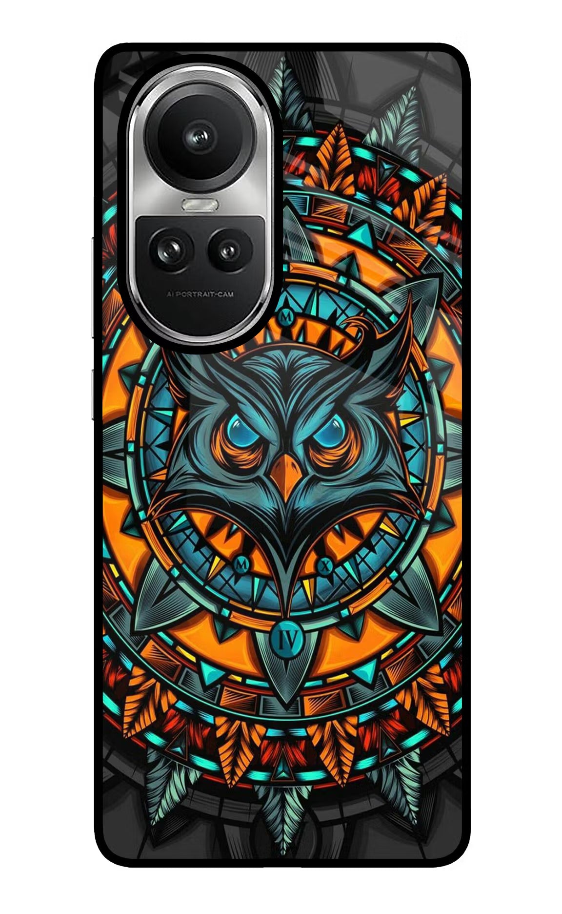 Angry Owl Art Oppo Reno10 5G/10 Pro 5G Back Cover - Angry Owl Art Oppo Reno10 5G/10 Pro 5G Glass Case Back Cover by Casekaro Angry Owl Art Oppo Reno10 5G/10 Pro 5G Glass Case Back Cover by Casekaro