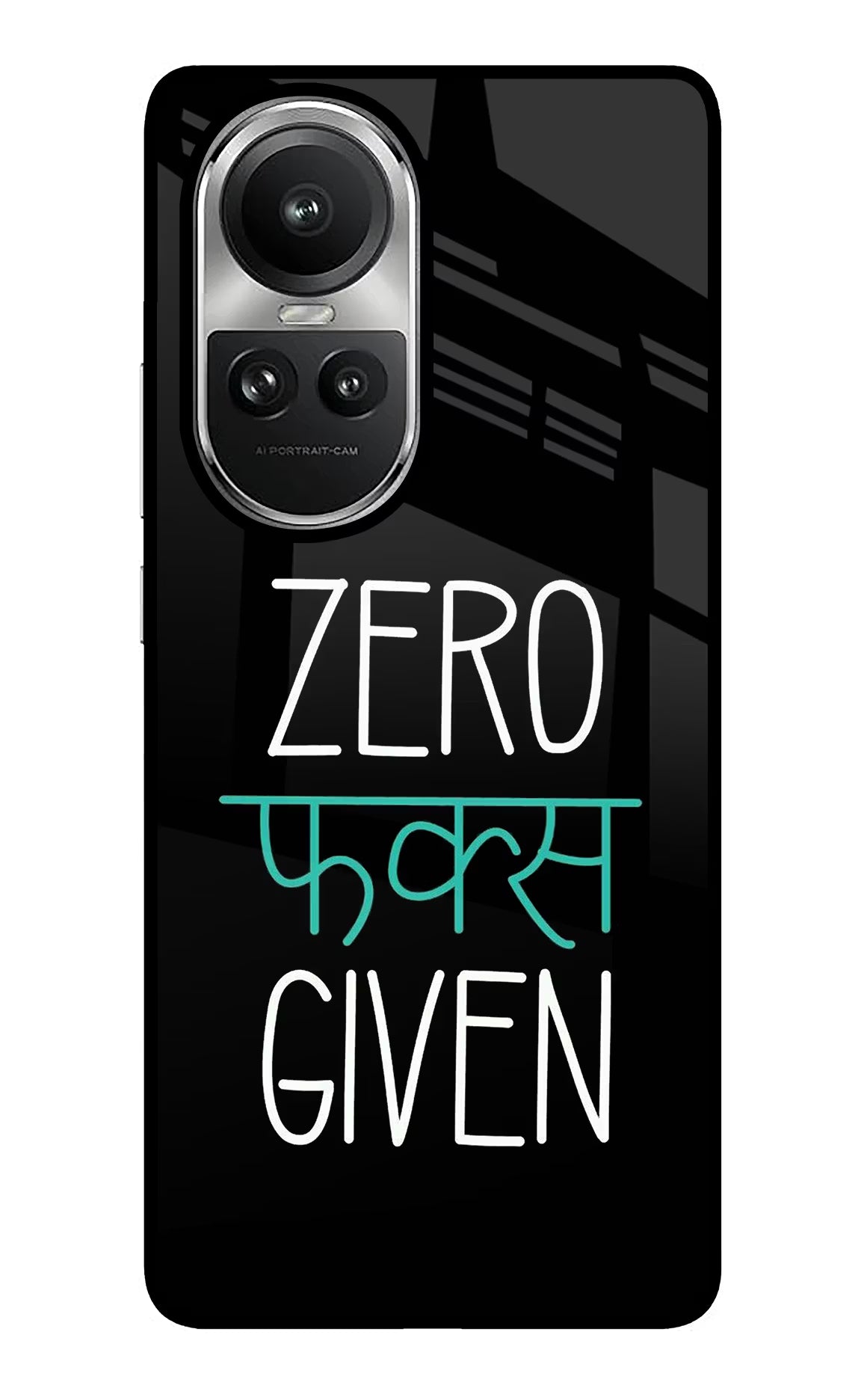 Zero Fucks Given Oppo Reno10 5G/10 Pro 5G Back Cover - Zero Fucks Given Oppo Reno10 5G/10 Pro 5G Glass Case Back Cover by Casekaro Zero Fucks Given Oppo Reno10 5G/10 Pro 5G Glass Case Back Cover by Casekaro