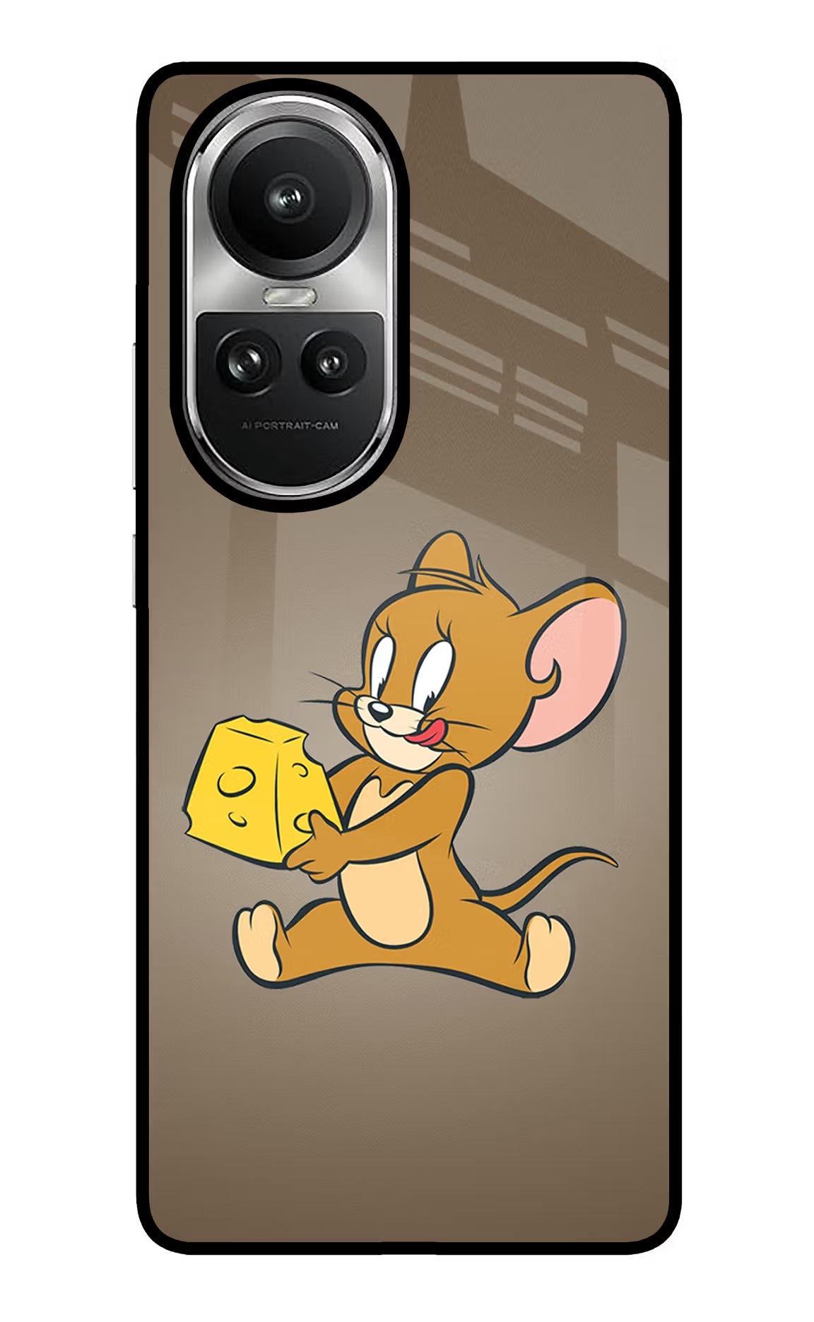Jerry Oppo Reno10 5G/10 Pro 5G Back Cover - Jerry Oppo Reno10 5G/10 Pro 5G Glass Case Back Cover by Casekaro Jerry Oppo Reno10 5G/10 Pro 5G Glass Case Back Cover by Casekaro