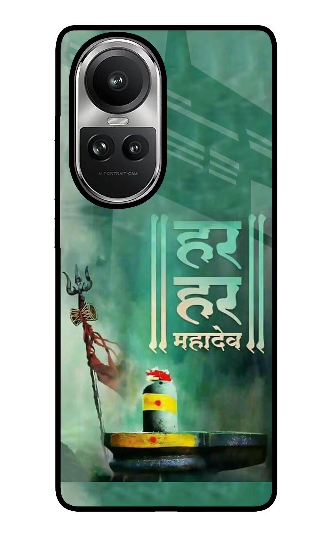 Har Har Mahadev Shivling Oppo Reno10 5G/10 Pro 5G Back Cover - Har Har Mahadev Shivling Oppo Reno10 5G/10 Pro 5G Glass Case Back Cover by Casekaro Har Har Mahadev Shivling Oppo Reno10 5G/10 Pro 5G Glass Case Back Cover by Casekaro