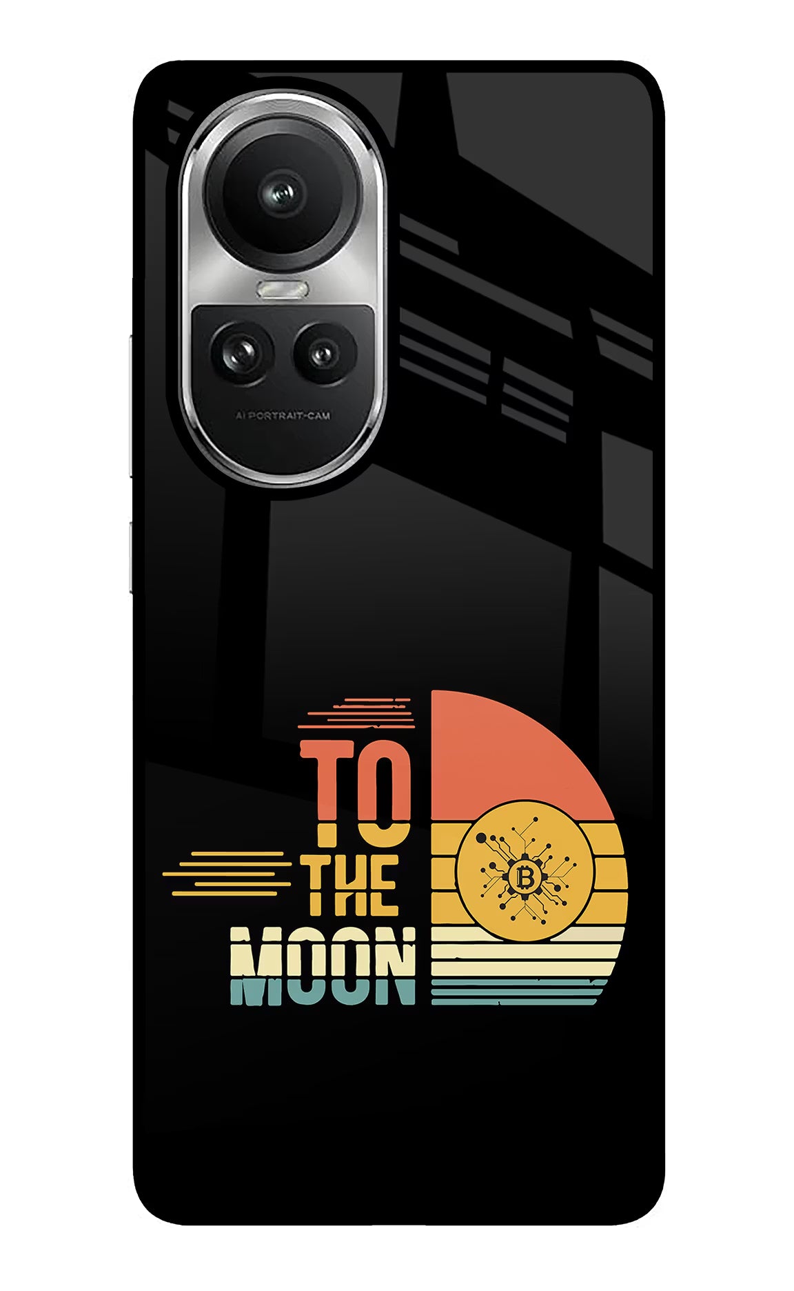 To the Moon Oppo Reno10 5G/10 Pro 5G Back Cover - To the Moon Oppo Reno10 5G/10 Pro 5G Glass Case Back Cover by Casekaro To the Moon Oppo Reno10 5G/10 Pro 5G Glass Case Back Cover by Casekaro