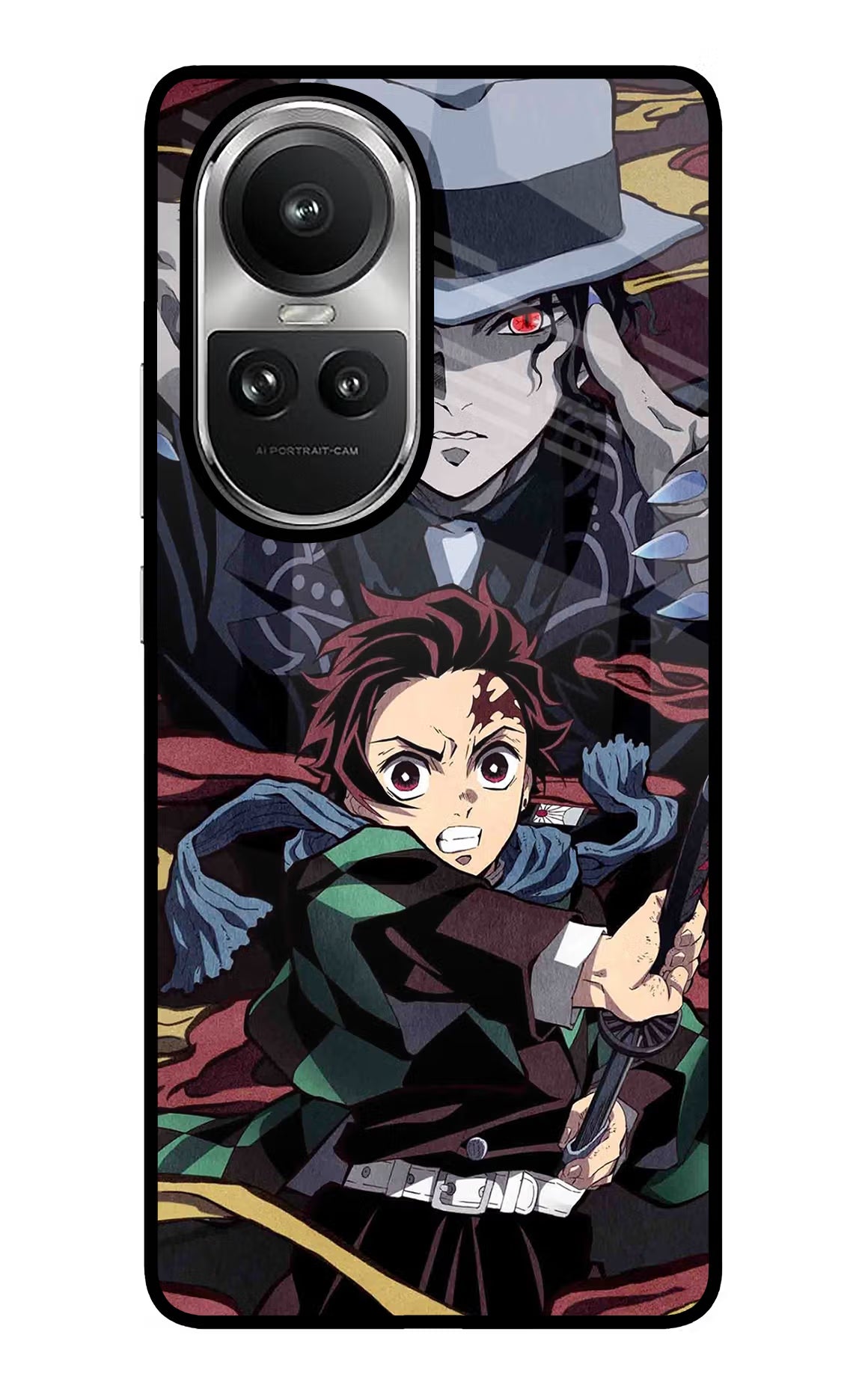 Demon Slayer Oppo Reno10 5G/10 Pro 5G Glass Case - Demon Slayer Oppo Reno10 5G/10 Pro 5G Glass Case Demon Slayer Oppo Reno10 5G/10 Pro 5G Glass Case
