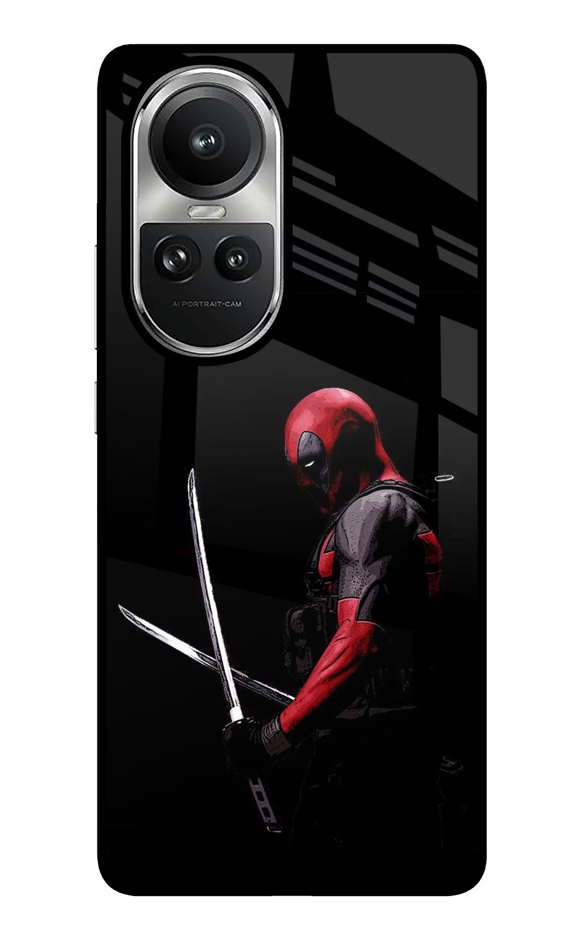 Deadpool Oppo Reno10 5G/10 Pro 5G Back Cover - Deadpool Oppo Reno10 5G/10 Pro 5G Glass Case Back Cover by Casekaro Deadpool Oppo Reno10 5G/10 Pro 5G Glass Case Back Cover by Casekaro
