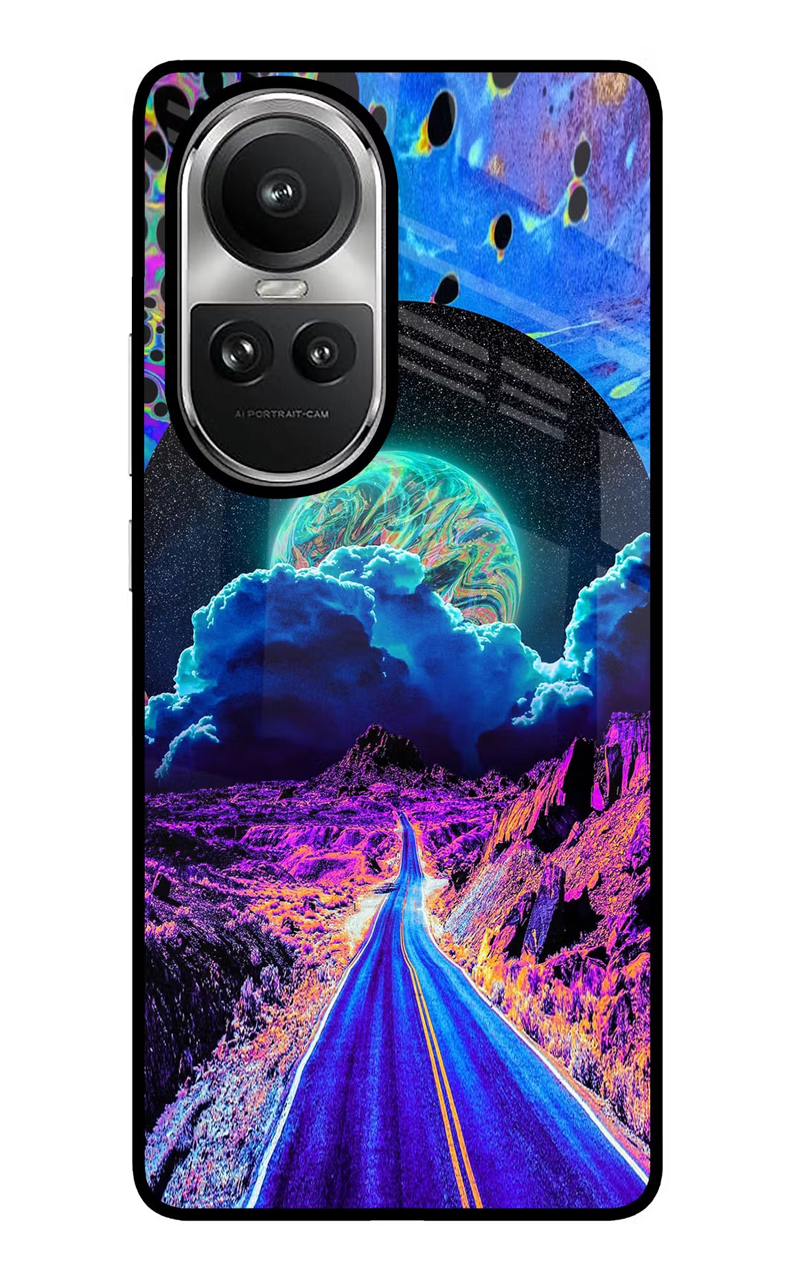 Psychedelic Painting Oppo Reno10 5G/10 Pro 5G Glass Case - Psychedelic Painting Oppo Reno10 5G/10 Pro 5G Glass Case Psychedelic Painting Oppo Reno10 5G/10 Pro 5G Glass Case