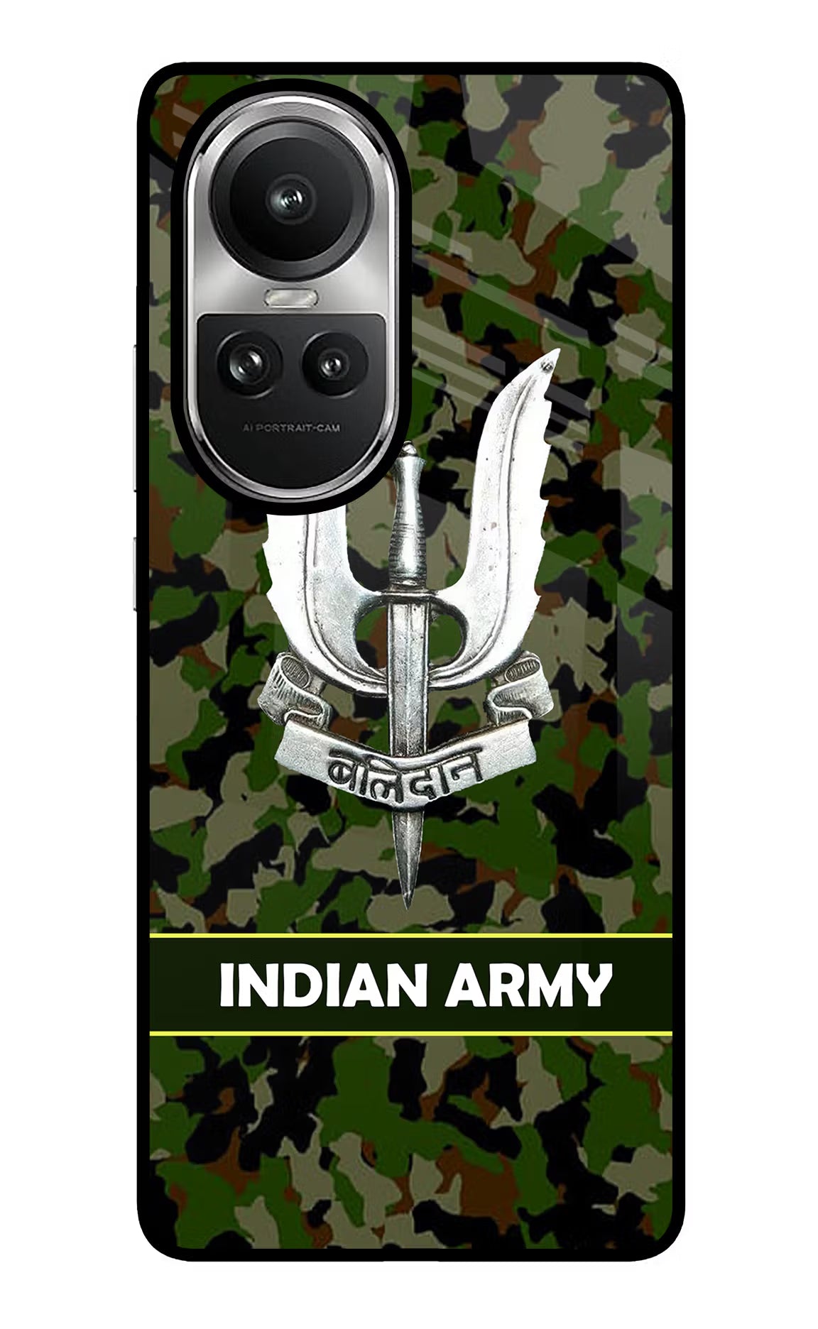 Balidan Indian Logo Oppo Reno10 5G/10 Pro 5G Back Cover - Balidan Indian Logo Oppo Reno10 5G/10 Pro 5G Glass Case Back Cover by Casekaro Balidan Indian Logo Oppo Reno10 5G/10 Pro 5G Glass Case Back Cover by Casekaro