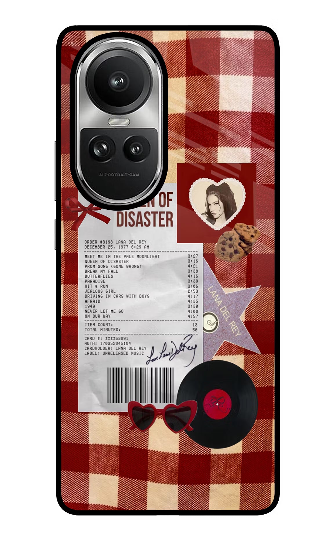 Queen of Disaster Oppo Reno10 5G/10 Pro 5G Glass Case - Queen of Disaster Oppo Reno10 5G/10 Pro 5G Glass Case Queen of Disaster Oppo Reno10 5G/10 Pro 5G Glass Case