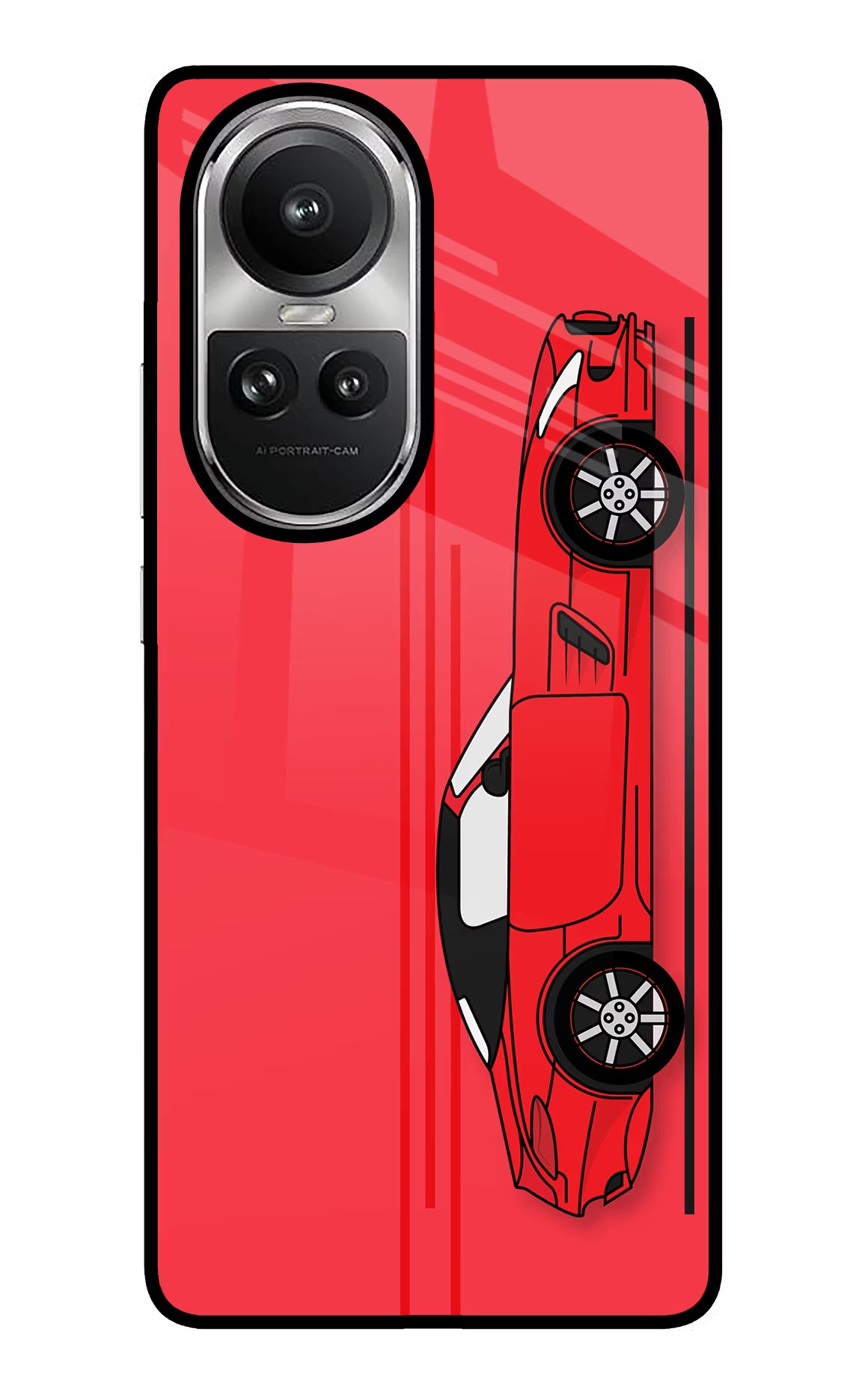 Red Velocity Oppo Reno10 5G/10 Pro 5G Glass Case - Red Velocity Oppo Reno10 5G/10 Pro 5G Glass Case Red Velocity Oppo Reno10 5G/10 Pro 5G Glass Case