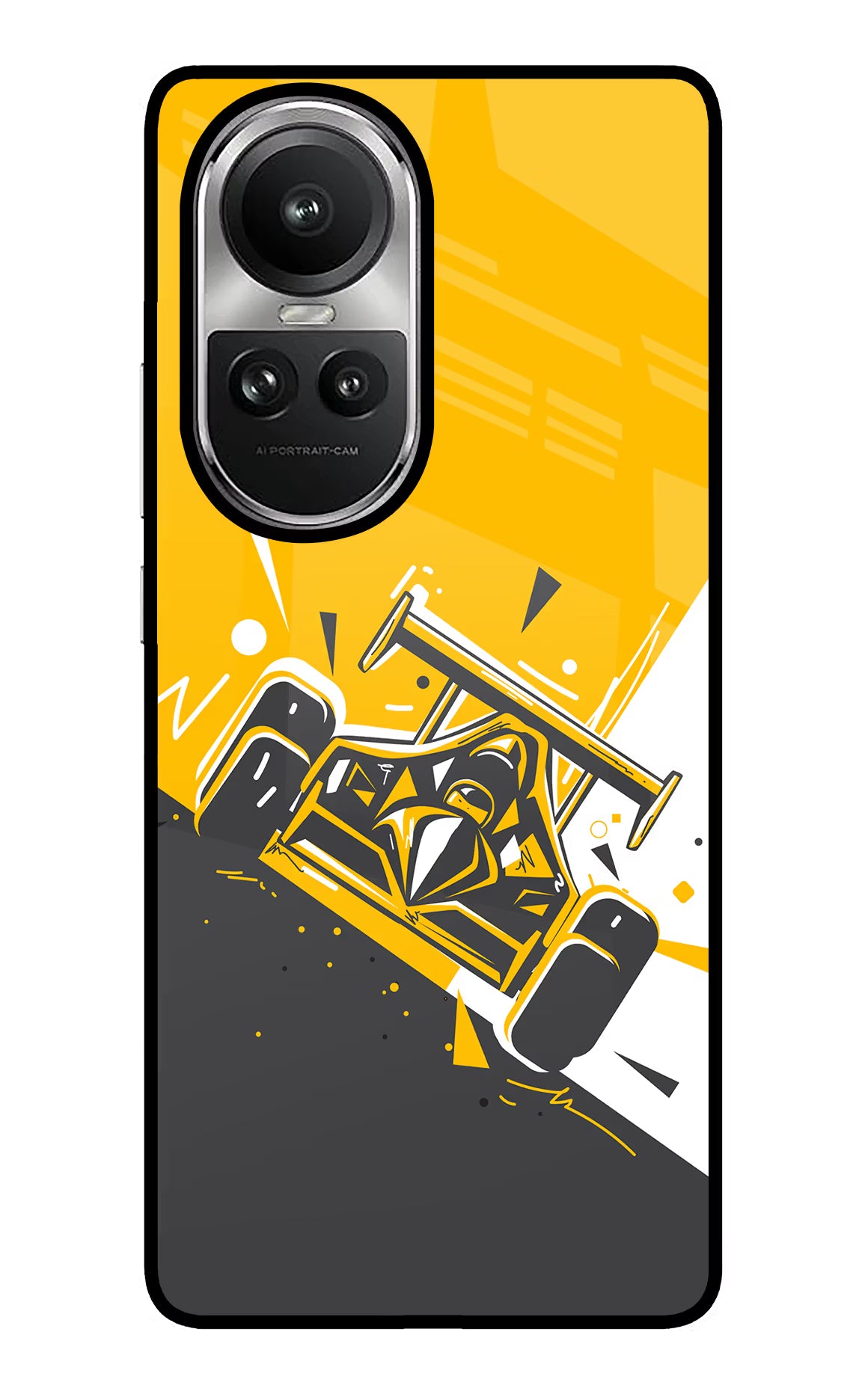 Track King Oppo Reno10 5G/10 Pro 5G Back Cover - Track King Oppo Reno10 5G/10 Pro 5G Glass Case Back Cover by Casekaro Track King Oppo Reno10 5G/10 Pro 5G Glass Case Back Cover by Casekaro