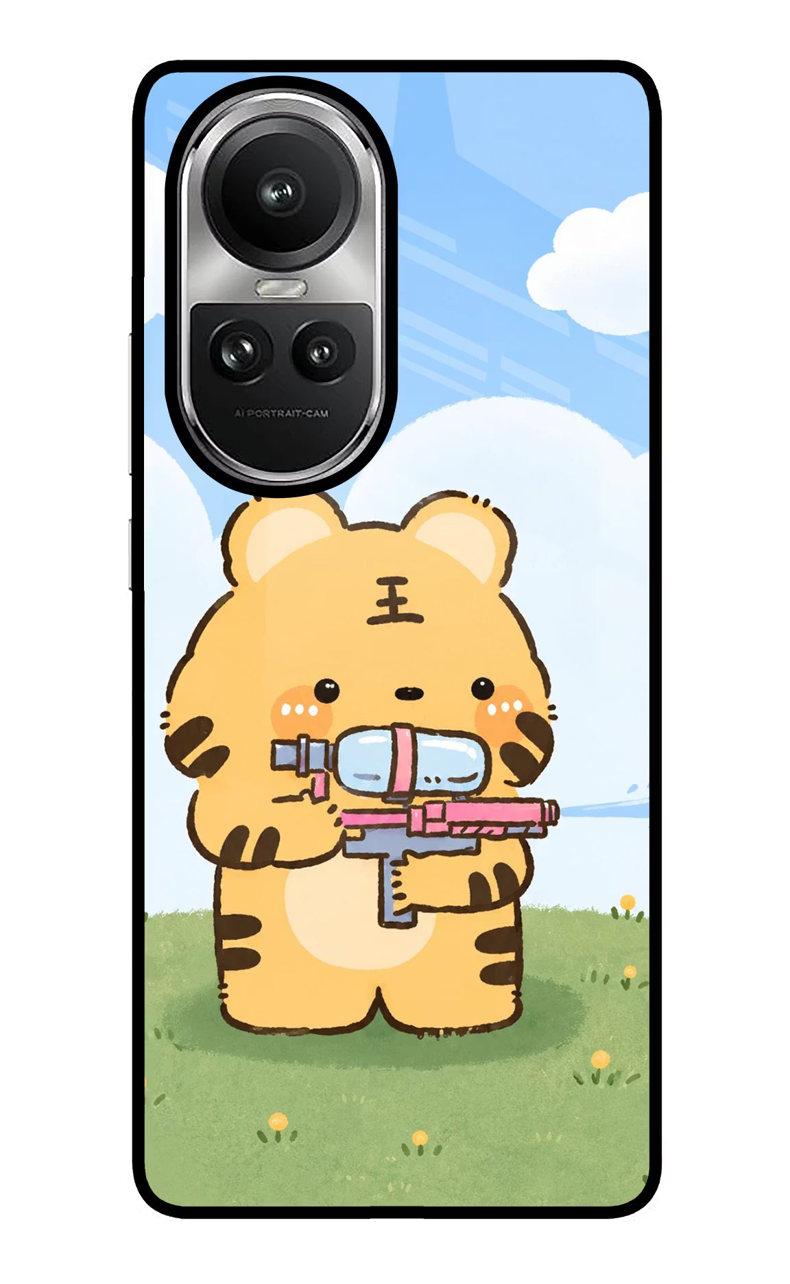 Tiger Treat Oppo Reno10 5G/10 Pro 5G Glass Case - Tiger Treat Oppo Reno10 5G/10 Pro 5G Glass Case Tiger Treat Oppo Reno10 5G/10 Pro 5G Glass Case