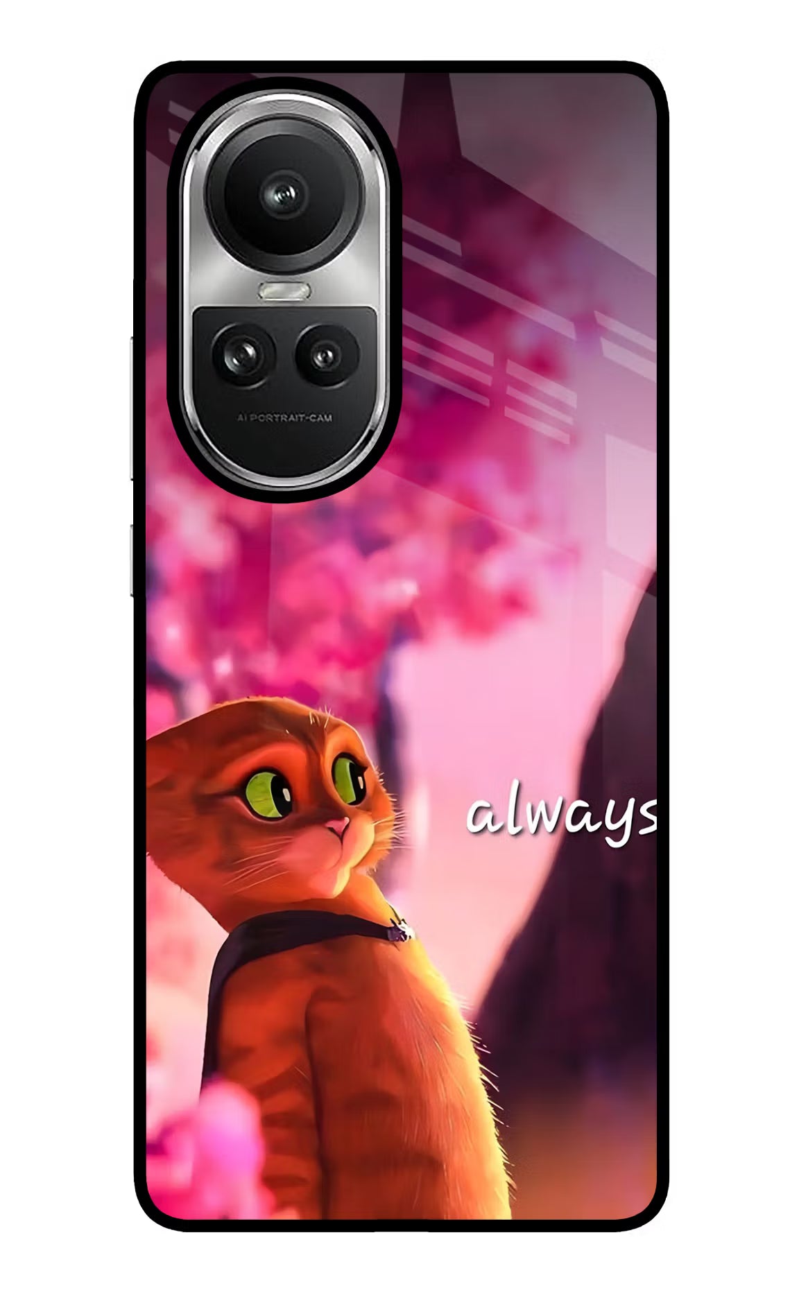 Always Cat Oppo Reno10 5G/10 Pro 5G Glass Case - Always Cat Oppo Reno10 5G/10 Pro 5G Glass Case Always Cat Oppo Reno10 5G/10 Pro 5G Glass Case