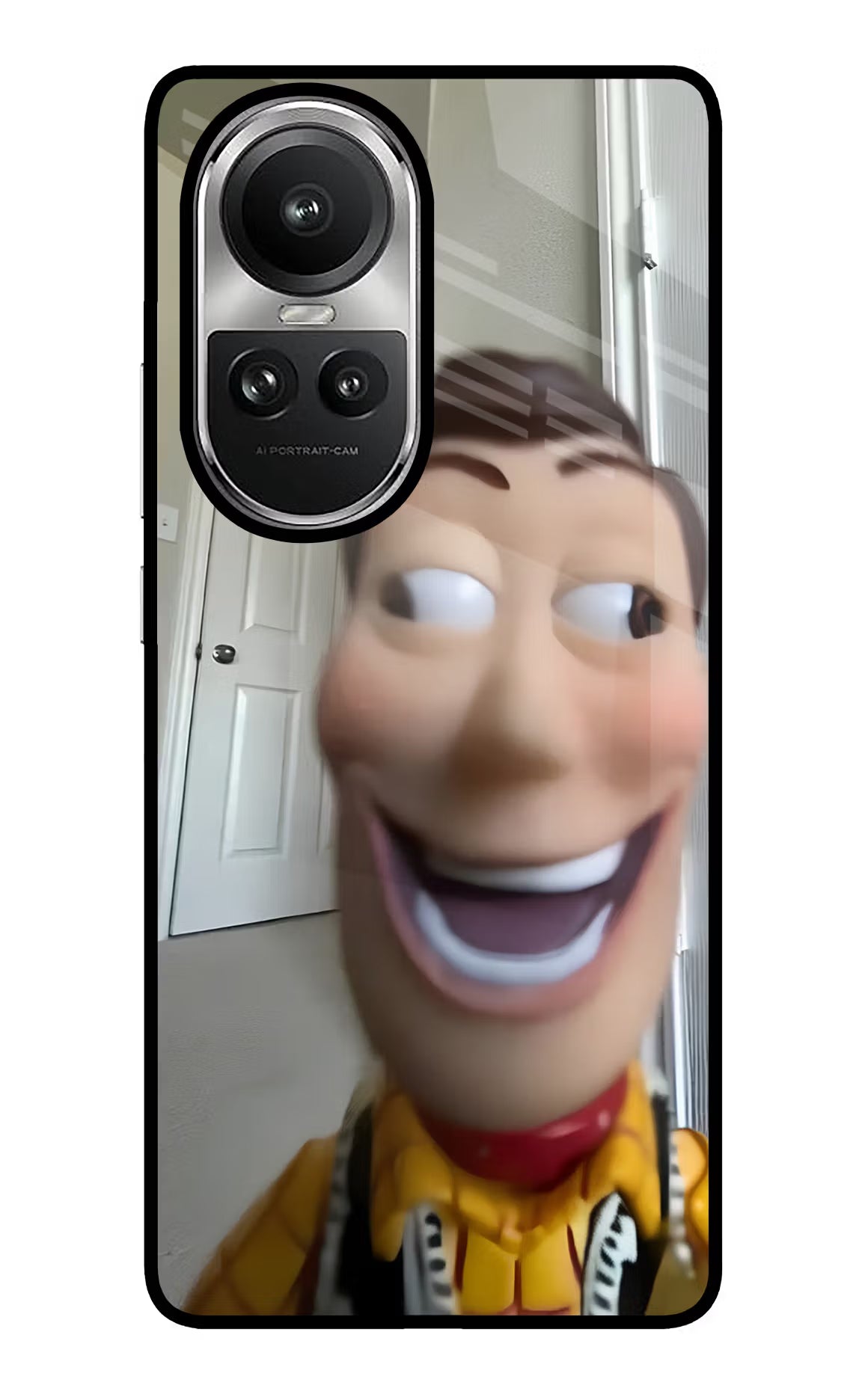 Side Eye Woody Oppo Reno10 5G/10 Pro 5G Glass Case - Side Eye Woody Oppo Reno10 5G/10 Pro 5G Glass Case Side Eye Woody Oppo Reno10 5G/10 Pro 5G Glass Case