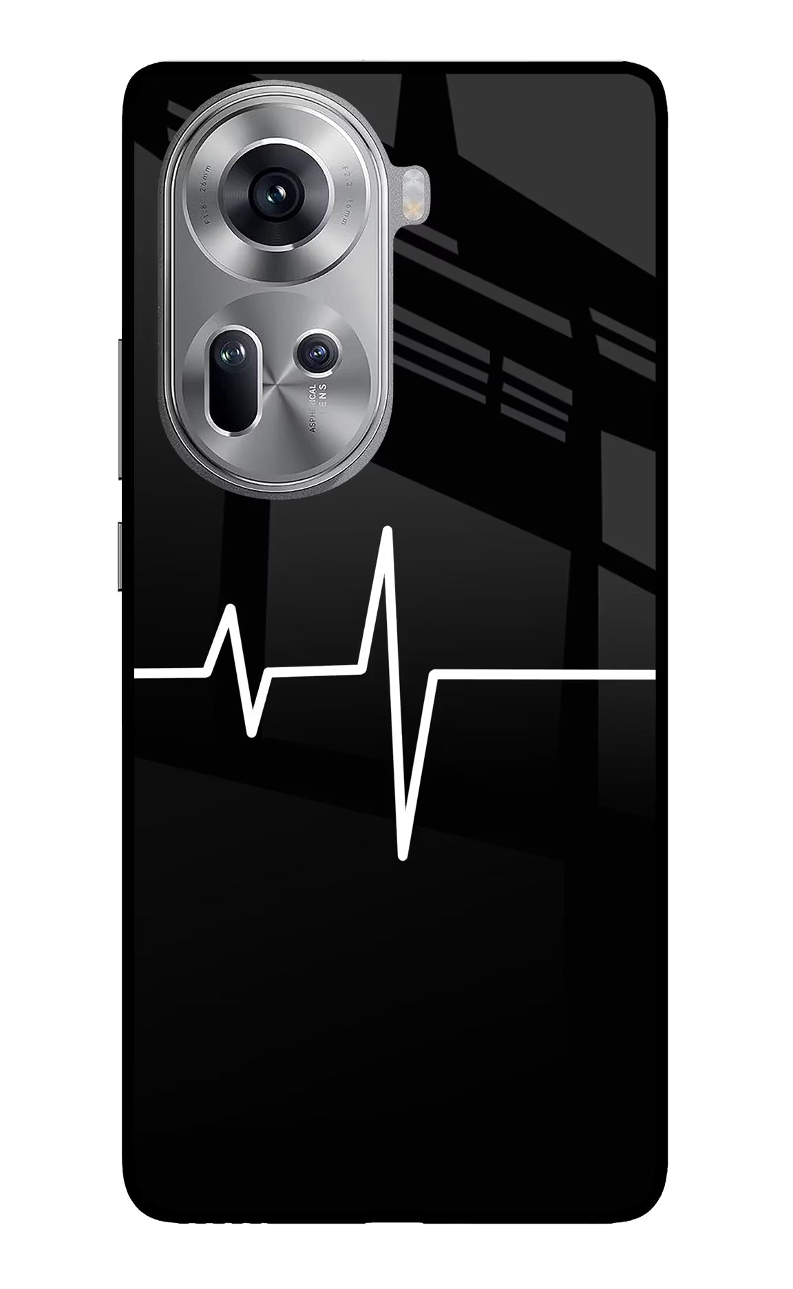 Heart Beats Oppo Reno11 Glass Case - Heart Beats Oppo Reno11 Glass Case Heart Beats Oppo Reno11 Glass Case