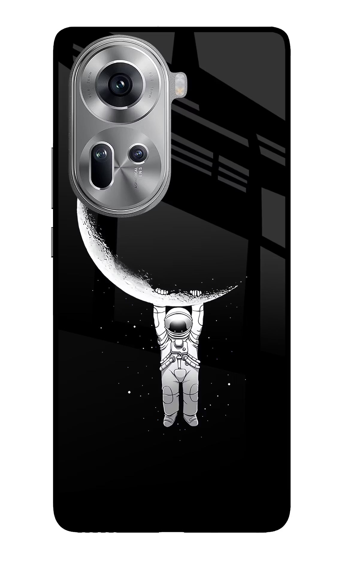 Moon Space Oppo Reno11 Glass Case - Moon Space Oppo Reno11 Glass Case Moon Space Oppo Reno11 Glass Case