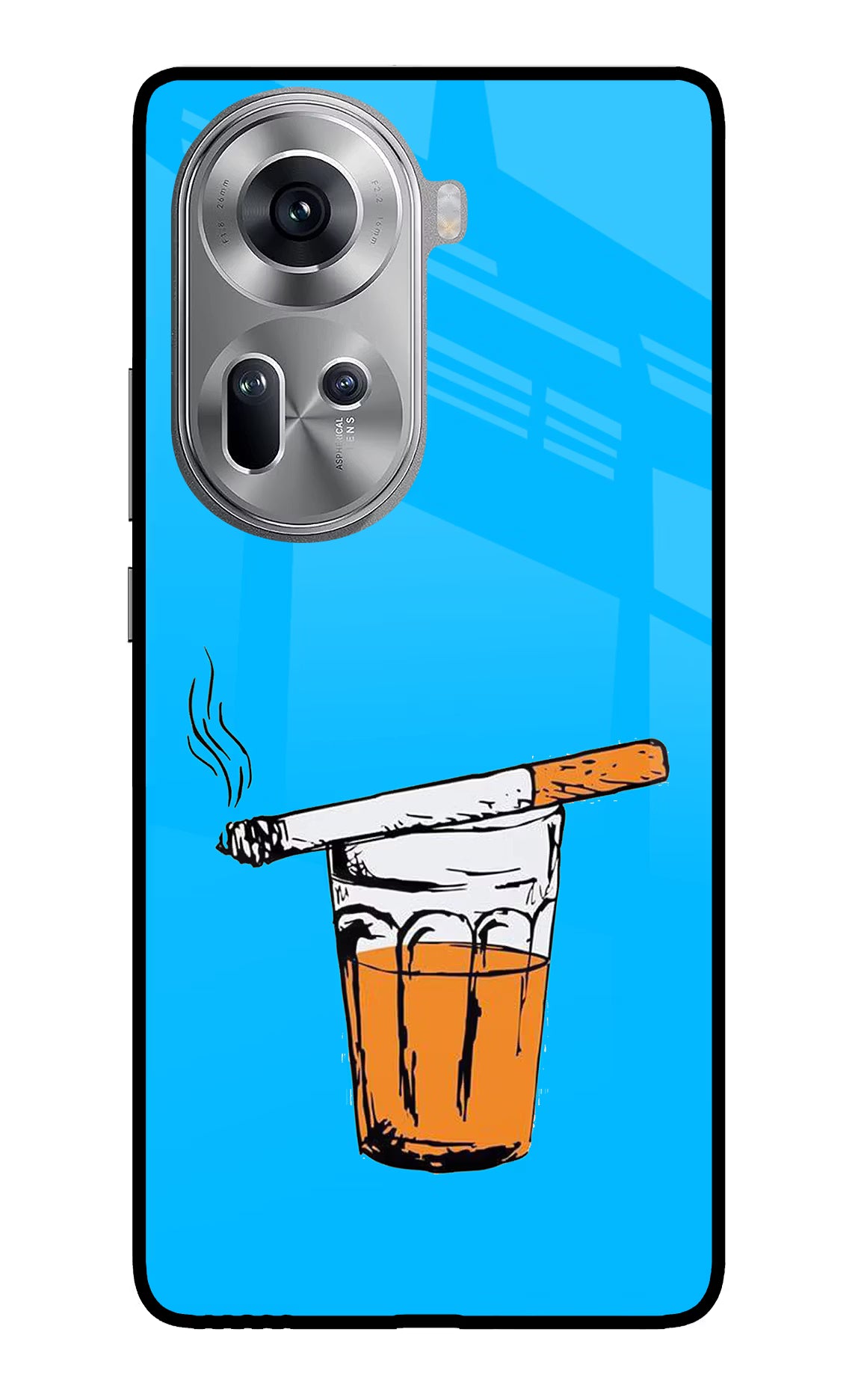 Chai Sutta Oppo Reno11 Glass Case - Chai Sutta Oppo Reno11 Glass Case Chai Sutta Oppo Reno11 Glass Case