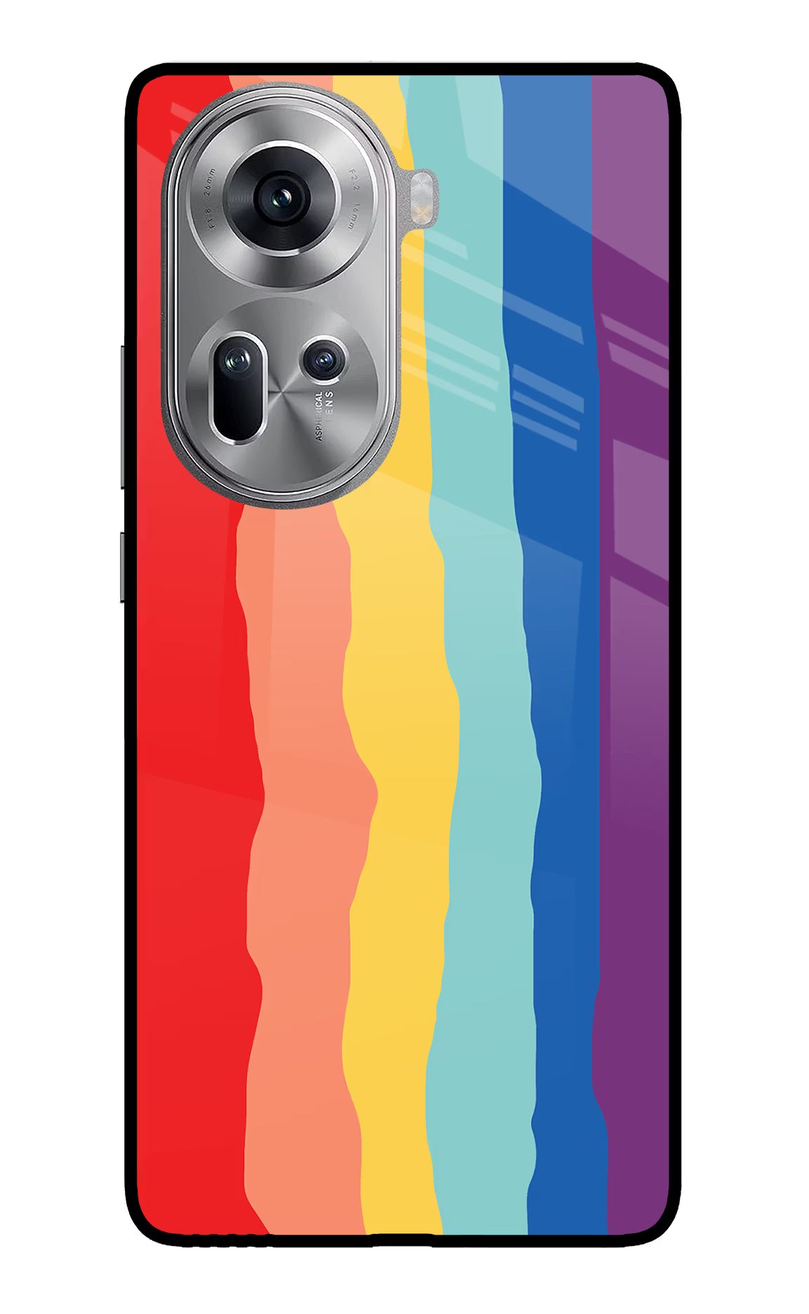 Rainbow Oppo Reno11 Glass Case - Rainbow Oppo Reno11 Glass Case Rainbow Oppo Reno11 Glass Case
