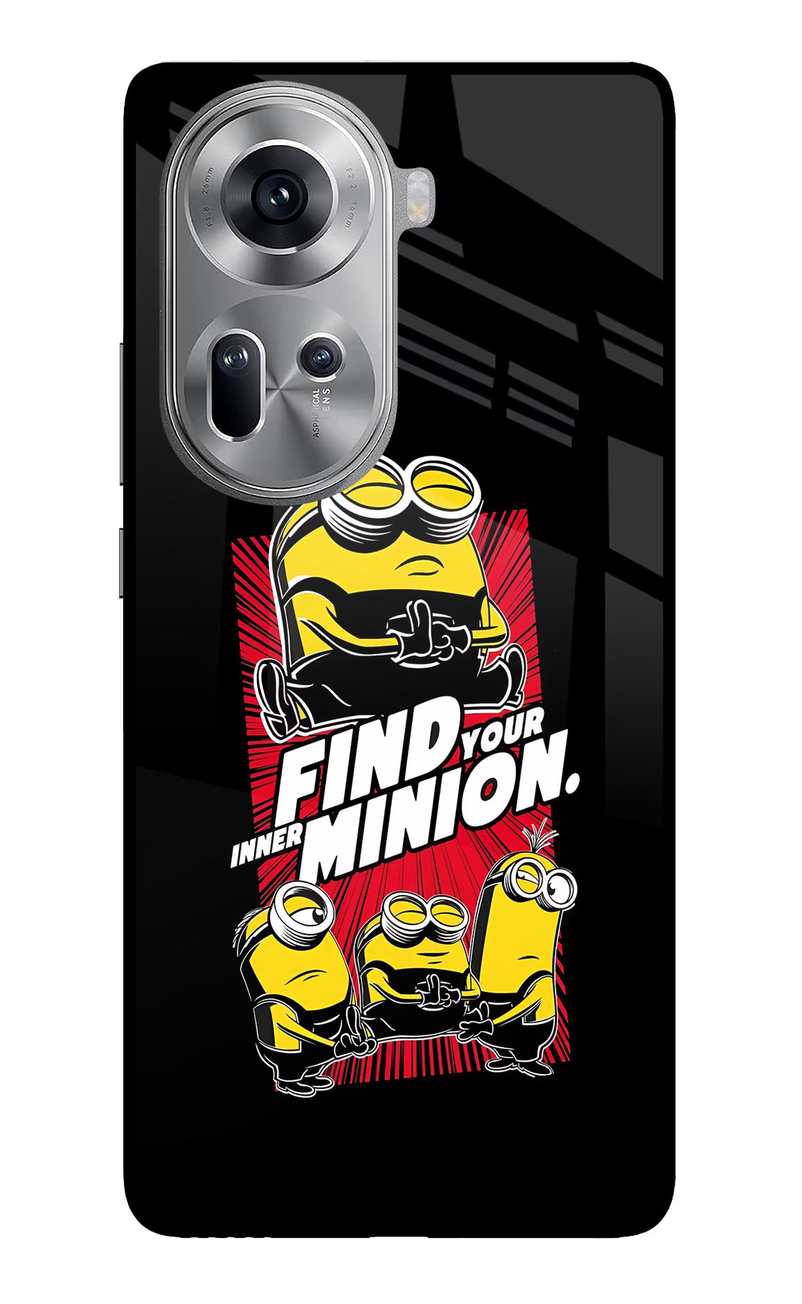 Find your inner Minion Oppo Reno11 Glass Case - Find your inner Minion Oppo Reno11 Glass Case Find your inner Minion Oppo Reno11 Glass Case