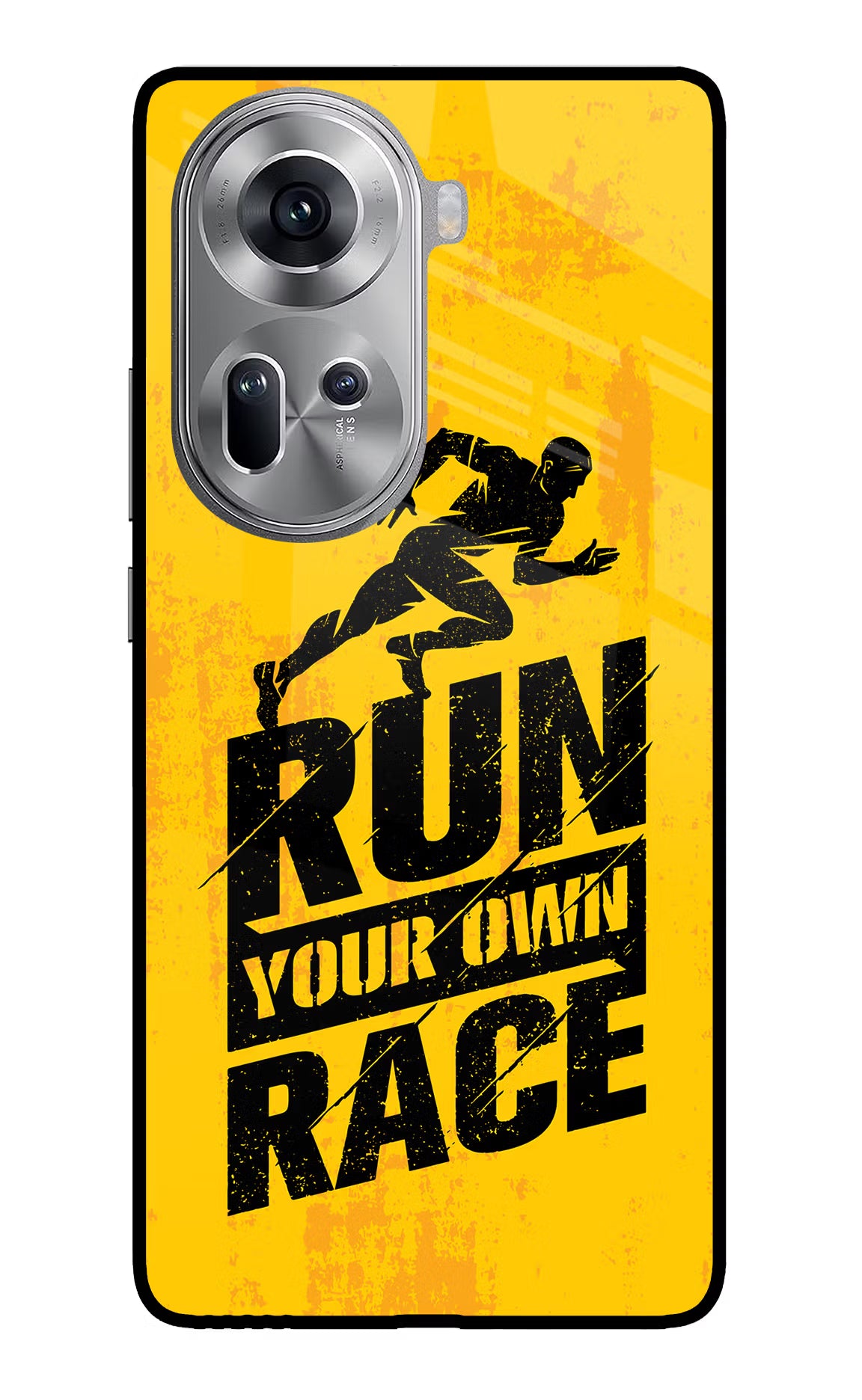 Run Your Own Race Oppo Reno11 Glass Case - Run Your Own Race Oppo Reno11 Glass Case Run Your Own Race Oppo Reno11 Glass Case