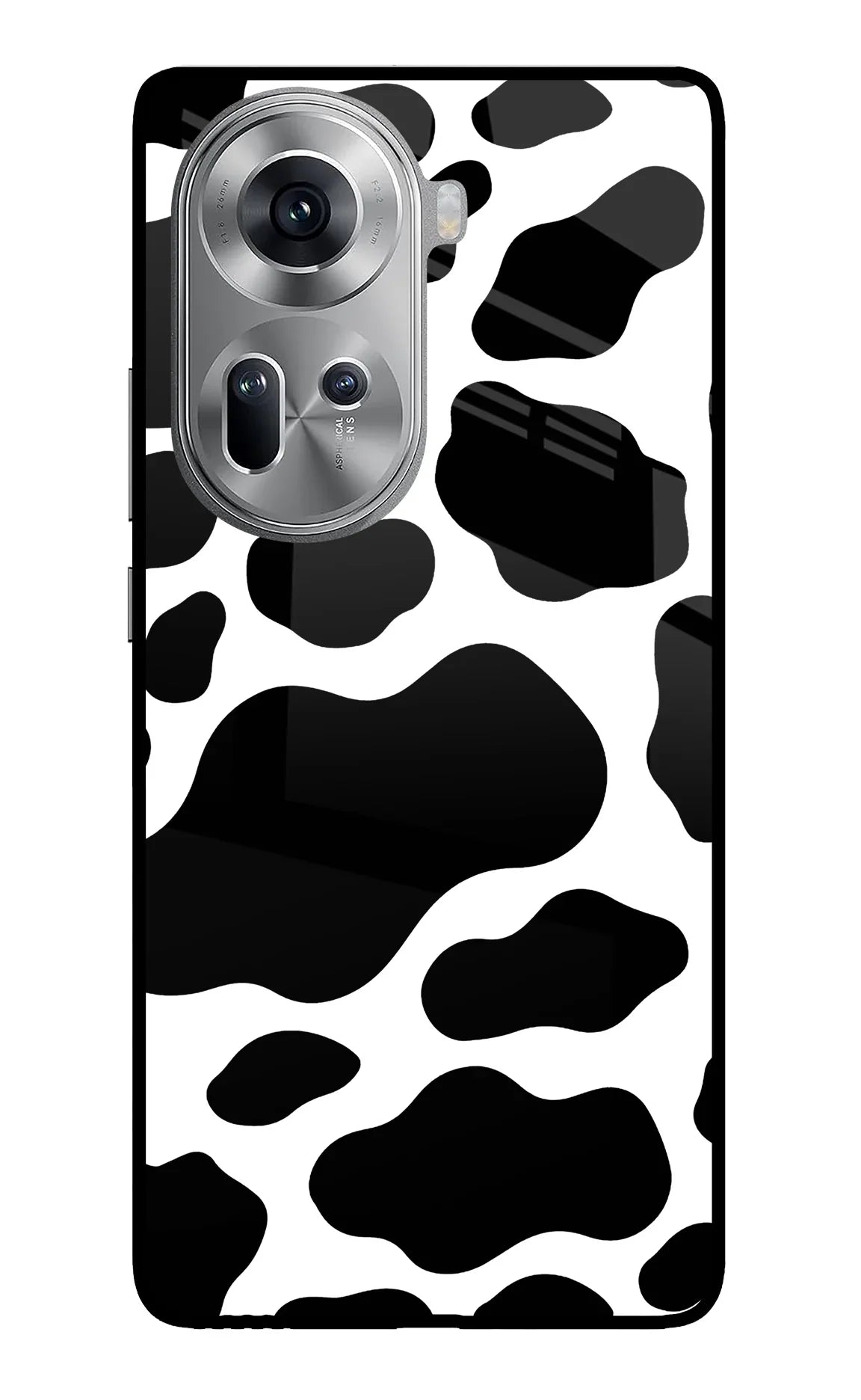 Cow Spots Oppo Reno11 Glass Case - Cow Spots Oppo Reno11 Glass Case Cow Spots Oppo Reno11 Glass Case