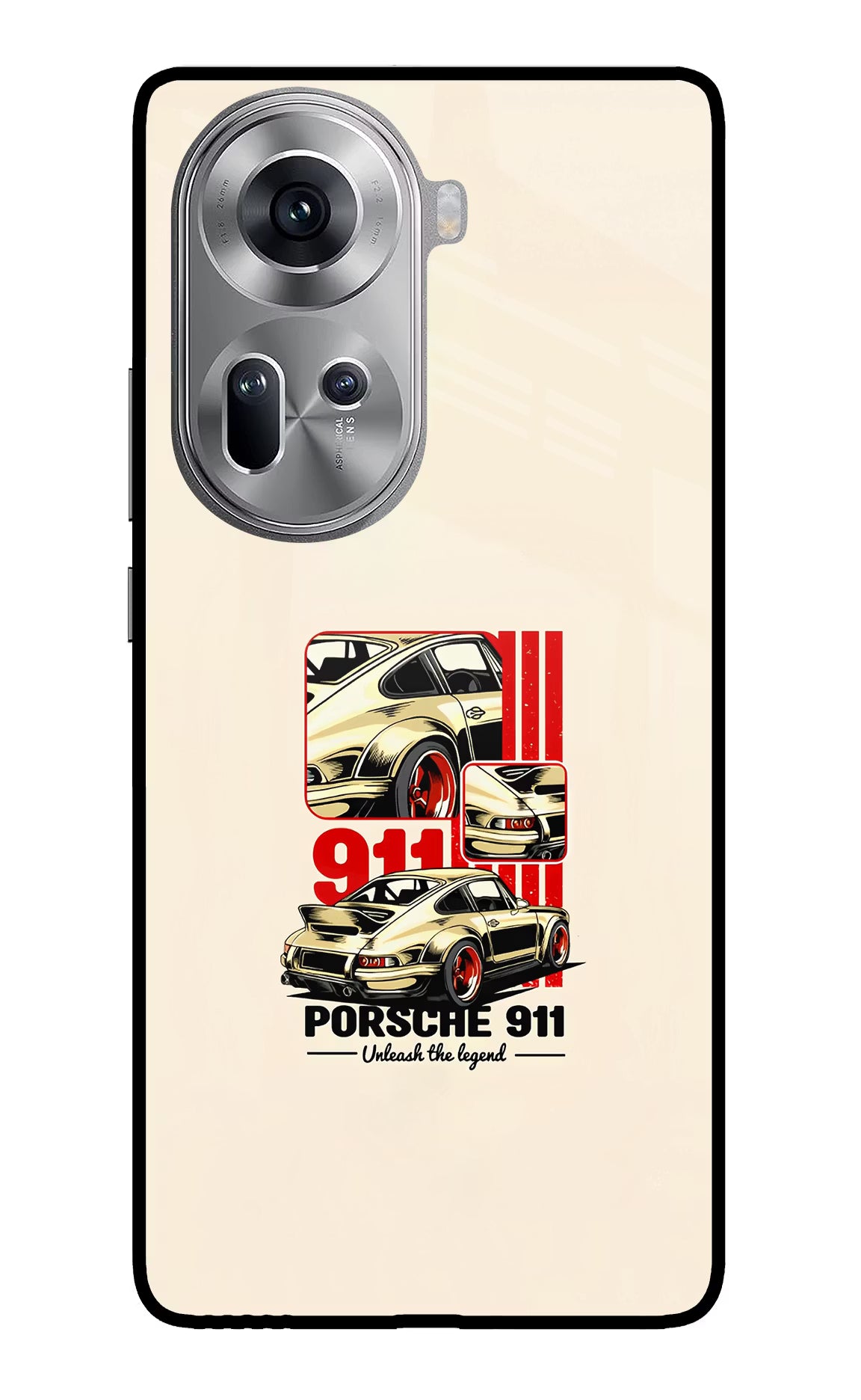 Classic Porsche 911 Oppo Reno11 Glass Case - Classic Porsche 911 Oppo Reno11 Glass Case Classic Porsche 911 Oppo Reno11 Glass Case