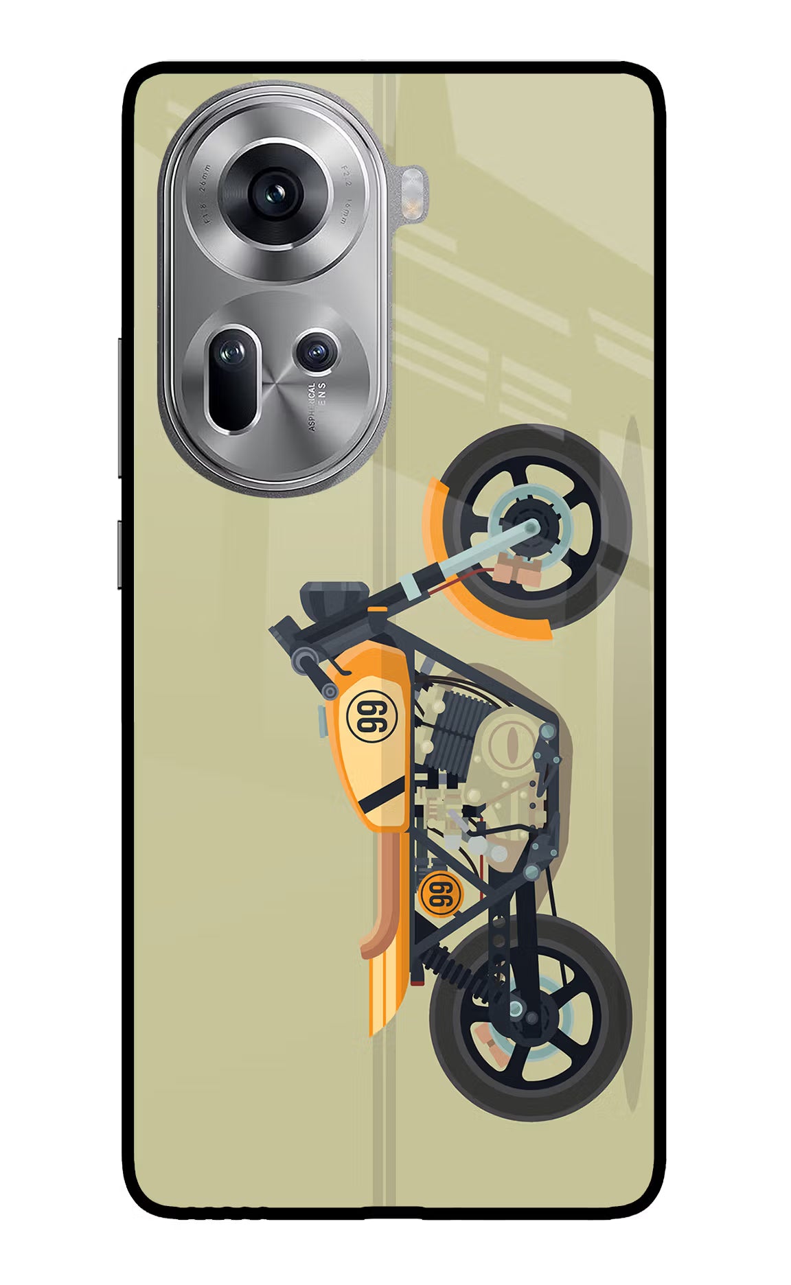 Vertical Speedster Oppo Reno11 Glass Case - Vertical Speedster Oppo Reno11 Glass Case Vertical Speedster Oppo Reno11 Glass Case