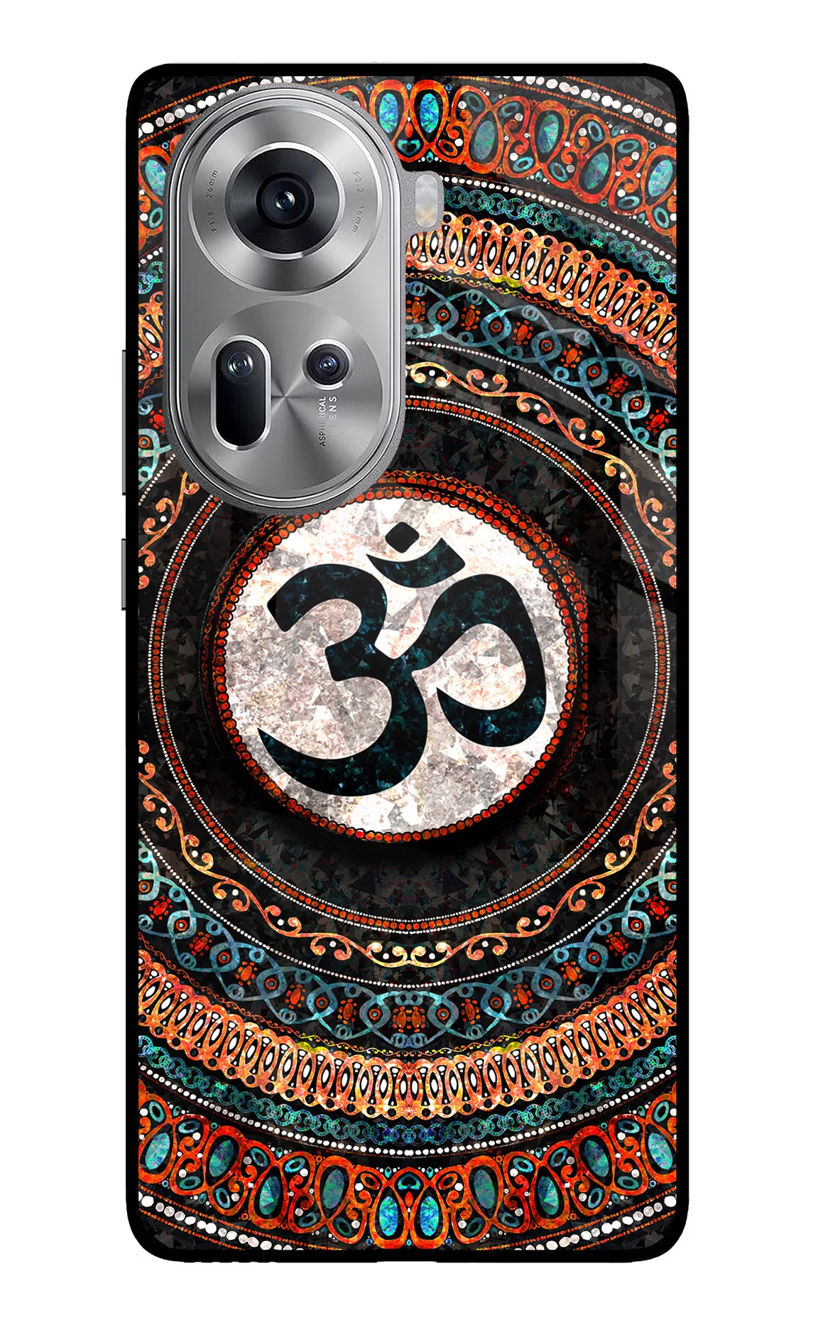 Om Culture Oppo Reno11 Glass Case - Om Culture Oppo Reno11 Glass Case Om Culture Oppo Reno11 Glass Case